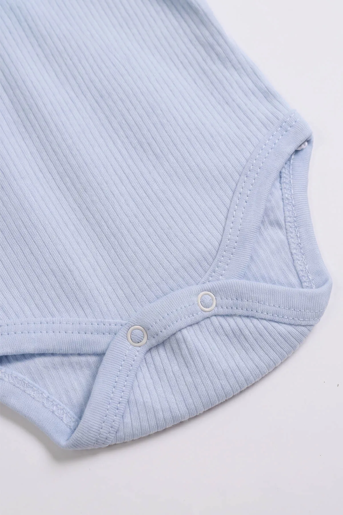 Bebe Mavisi (0-9 Ay ) Raporlu Düz Uzun Kollu Bebek & Çocuk Çıtçıtlı Badi 480342