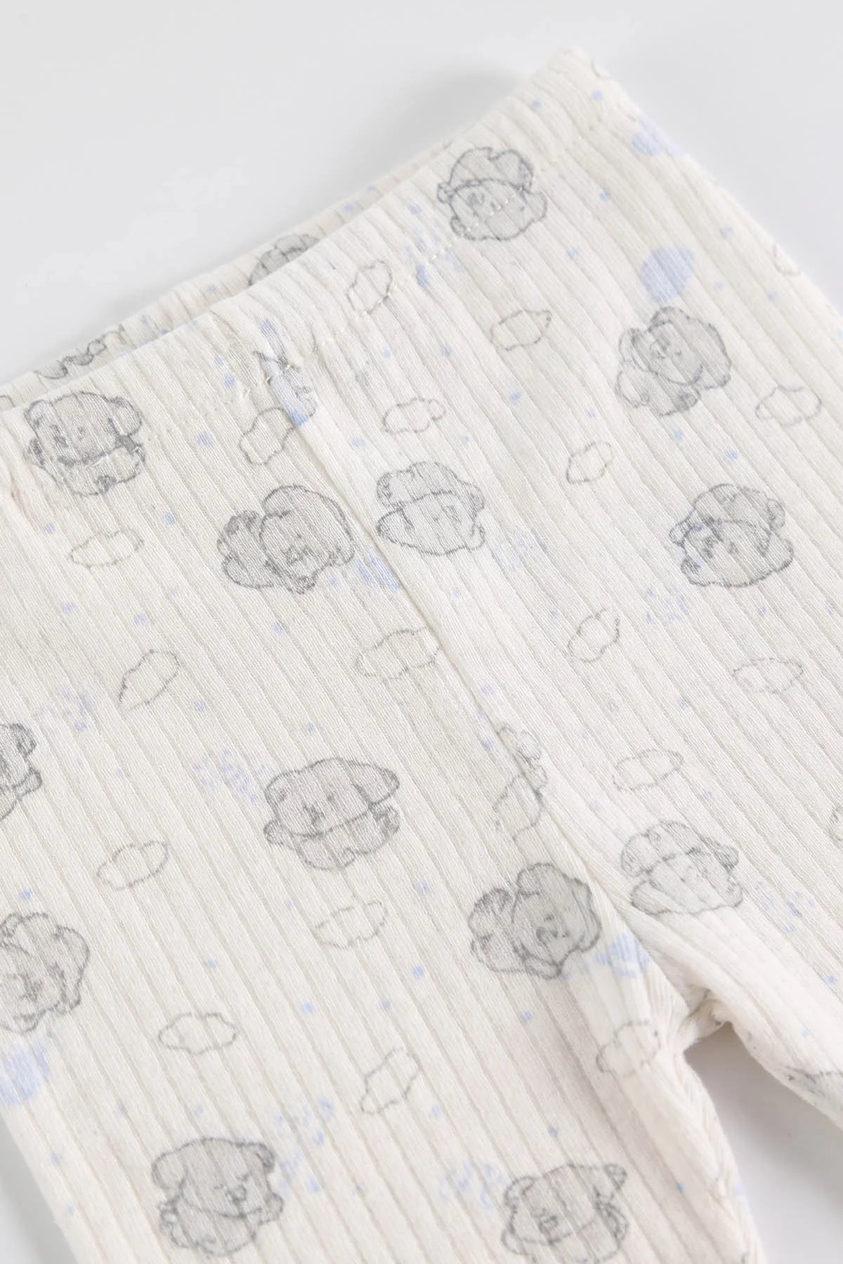 Bebe Mavisi (1-3 Yaş) Casper Desenli Raporlu Çocuk Pijama Takım 484711