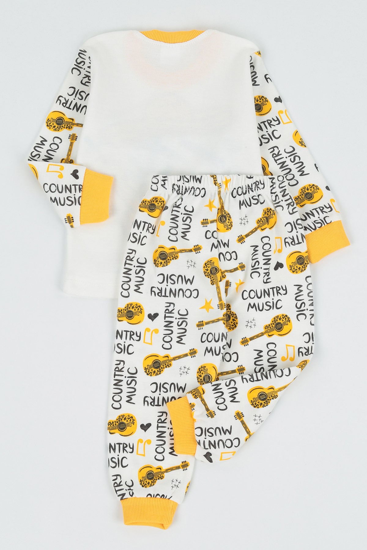 Bebe Mavisi (1-3 Yaş) Gitar Tiesta Baskılı Erkek Çocuk Pijama Takım 135564