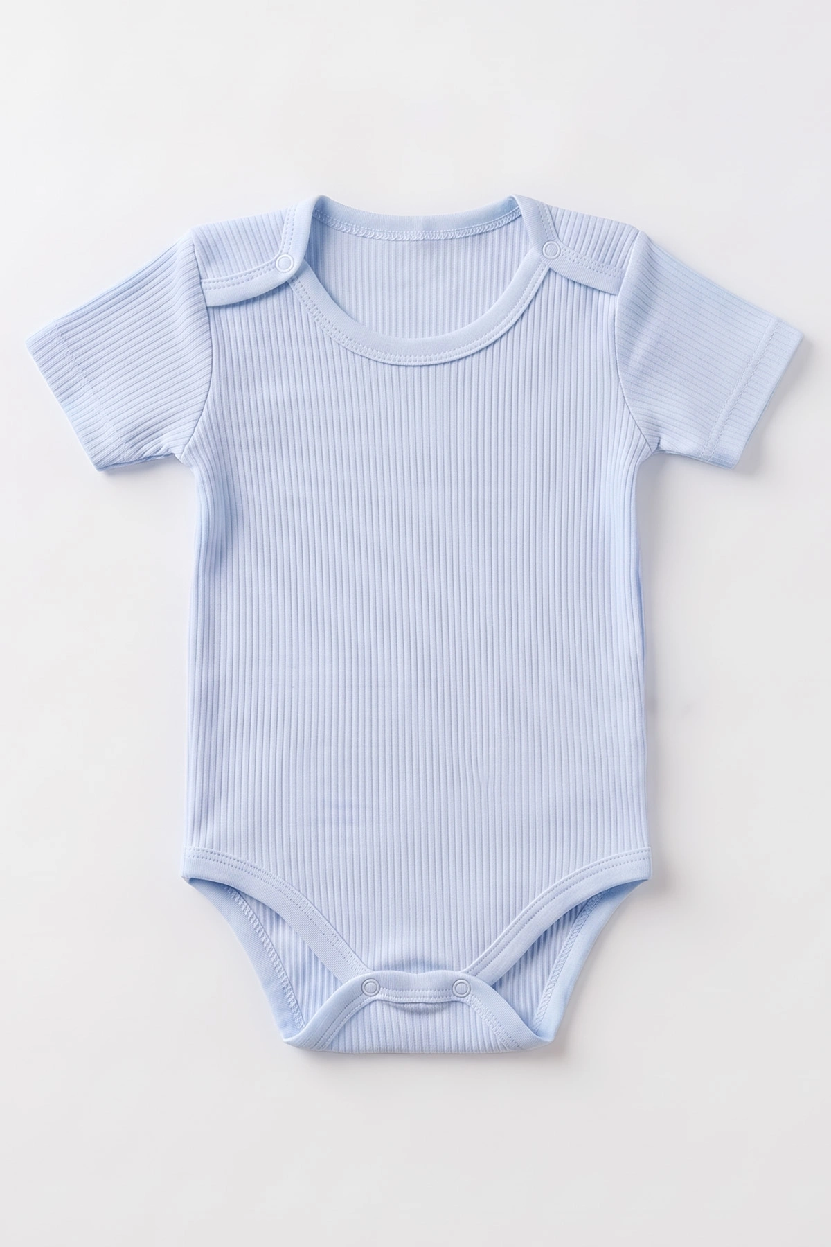 Bebe Mavisi (1-3 Yaş) Raporlu Düz   Kısa Kol  Bebek & Çocuk Çıtçıtlı Badi 480406