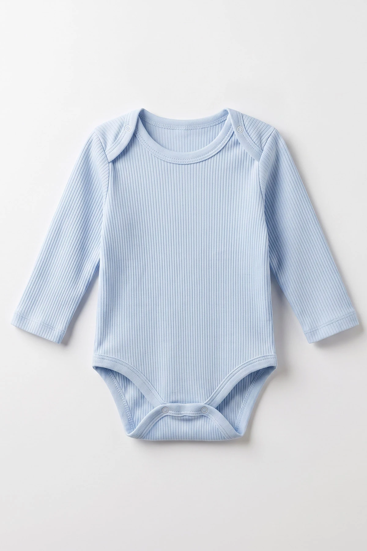 Bebe Mavisi (1-3 Yaş) Raporlu Düz   Uzun Kollu   Bebek & Çocuk Çıtçıtlı Badi 480331
