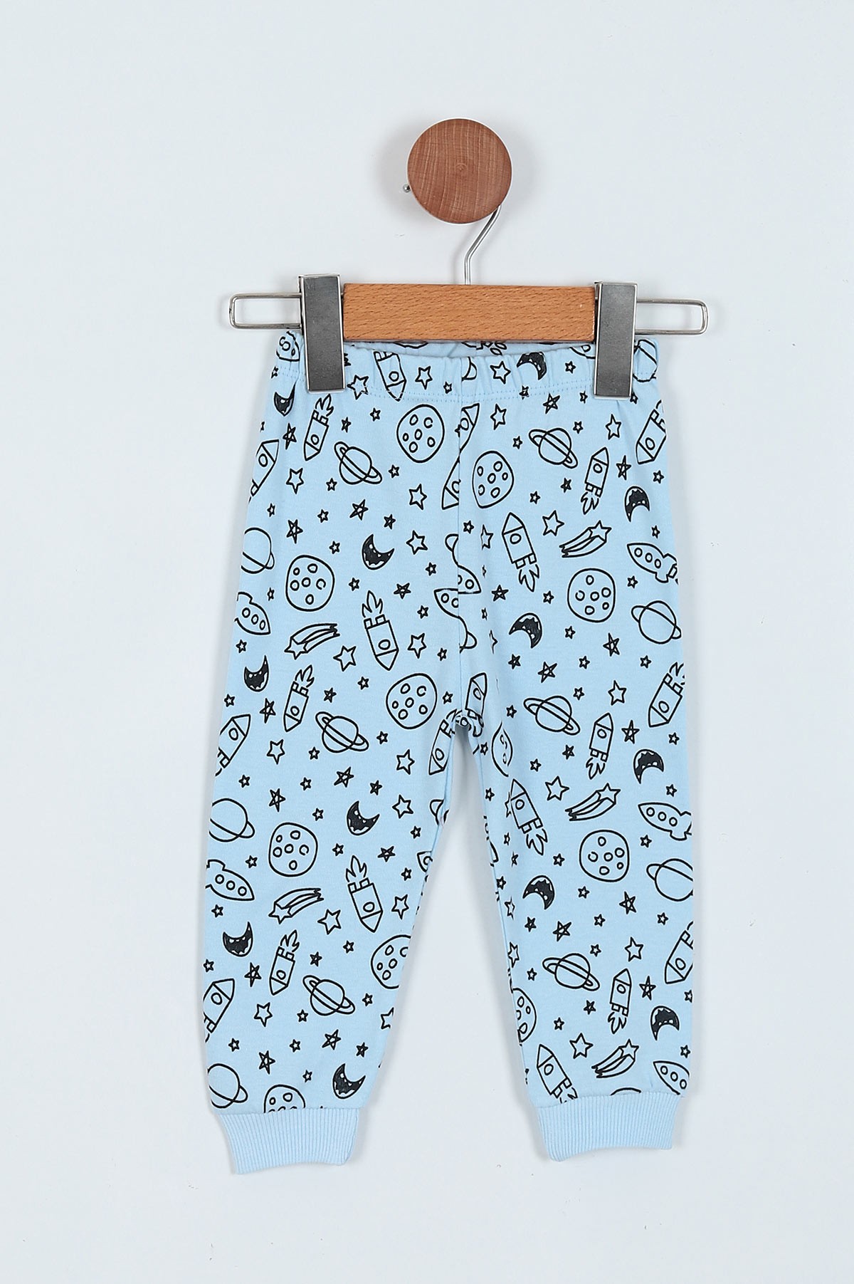 Bebe Mavisi (1-3 Yaş) Uzay Baskılı Erkek Çocuk Pijama Takım 219572