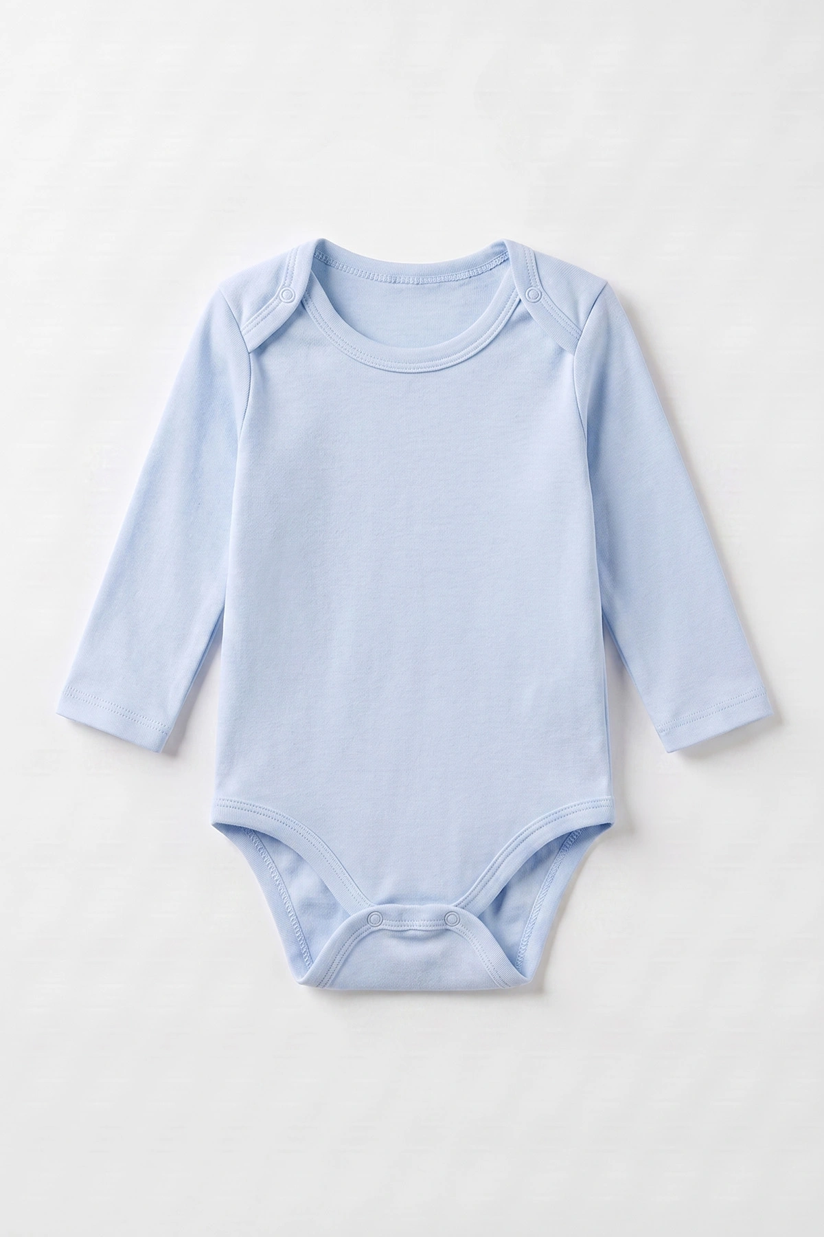 Bebe Mavisi (1-3 Yaş)  Uzun Kollu  Düz Bebek & Çocuk Çıtçıtlı Badi 480308