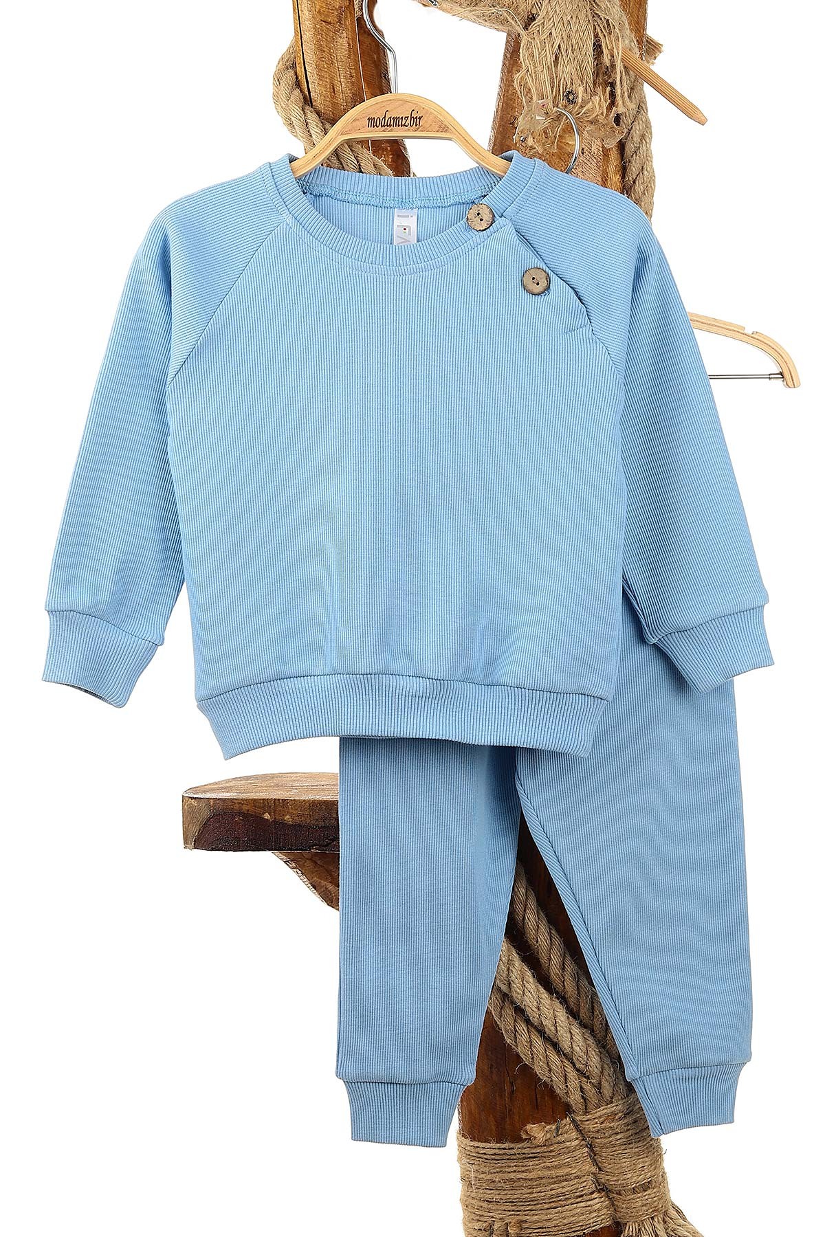 Bebe Mavisi (1-4 Yaş) Kaşkorse Omuz Patlı Erkek Çocuk takım 153826