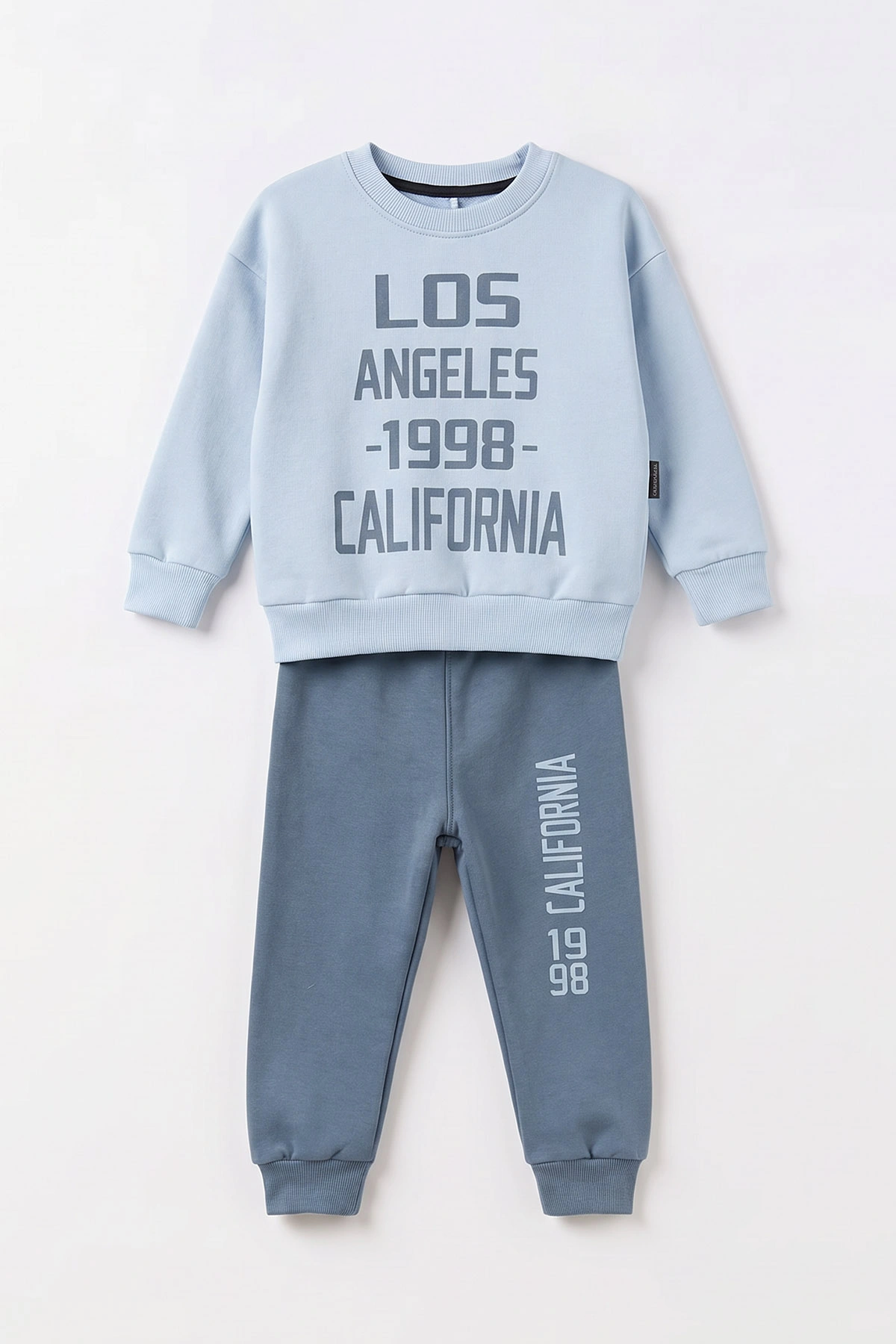 Bebe Mavisi (1-5 Yaş) California Baskılı 3 İp Şardonlu Erkek Çocuk&Bebek Kışlık Takım 499183