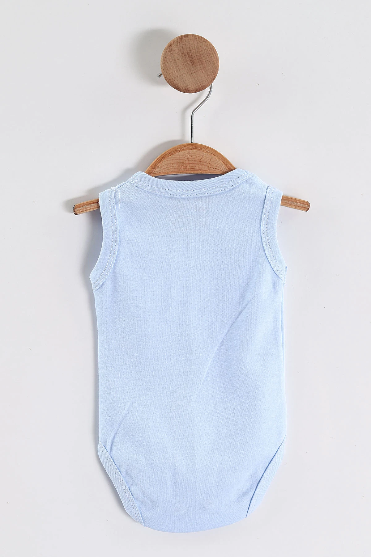 Bebe Mavisi (1-9 Ay)Sıfır Kol Düz Erkek Bebek Çıtçıtlı Badi 458469