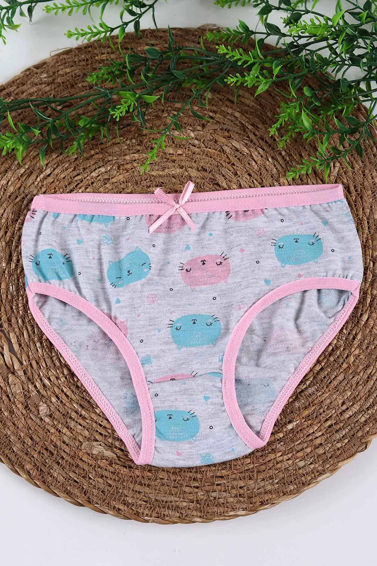 Bebe Mavisi (2-11 Yaş) Baskılı Fiyonklu Kız Çocuk Külot 238570