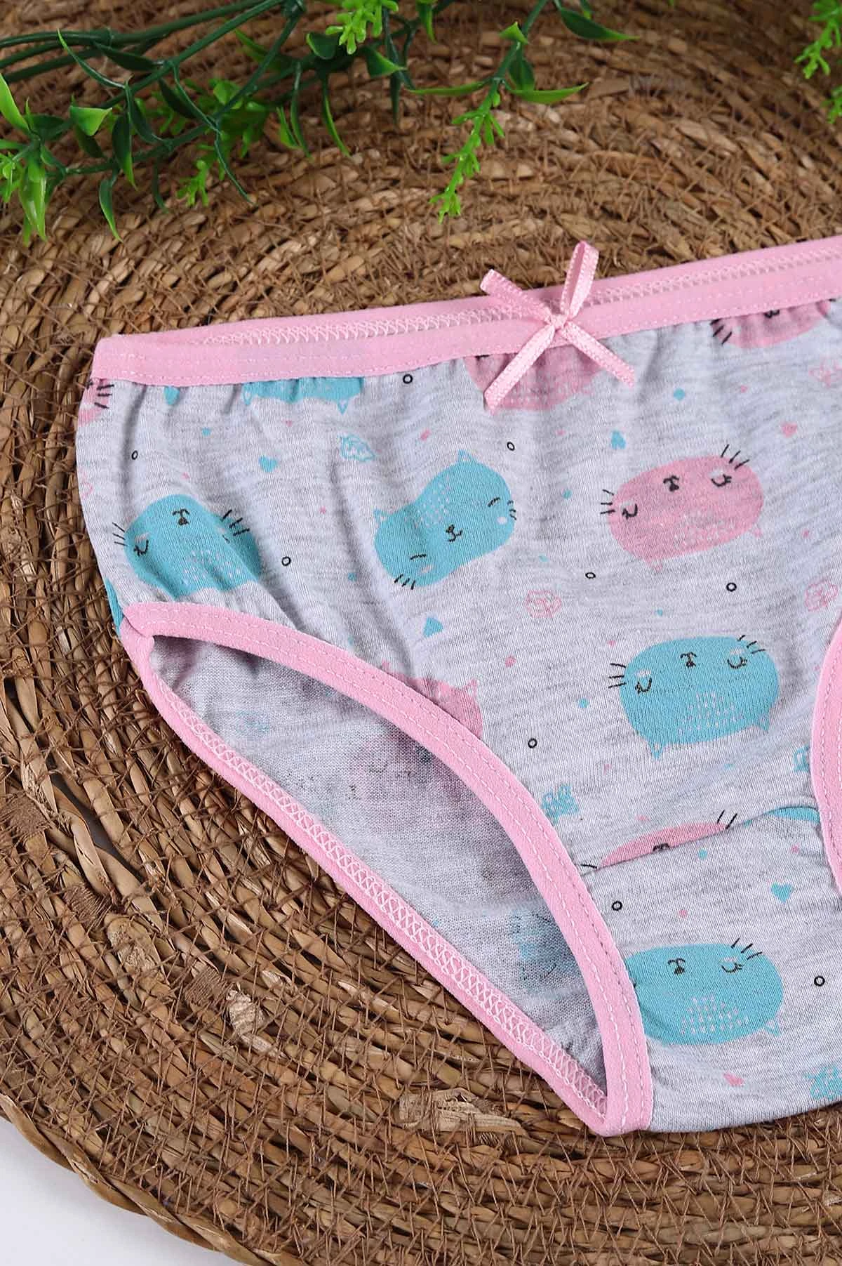 Bebe Mavisi (2-11 Yaş) Baskılı Fiyonklu Kız Çocuk Külot 238570