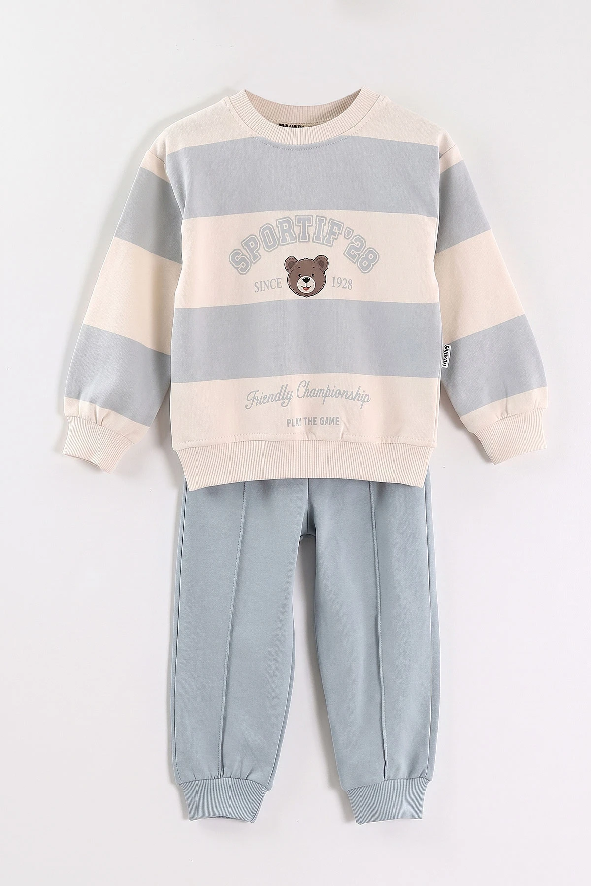 Bebe Mavisi (2-5 Yaş) Sportif Baskılı Erkek Çocuk Takım 471357