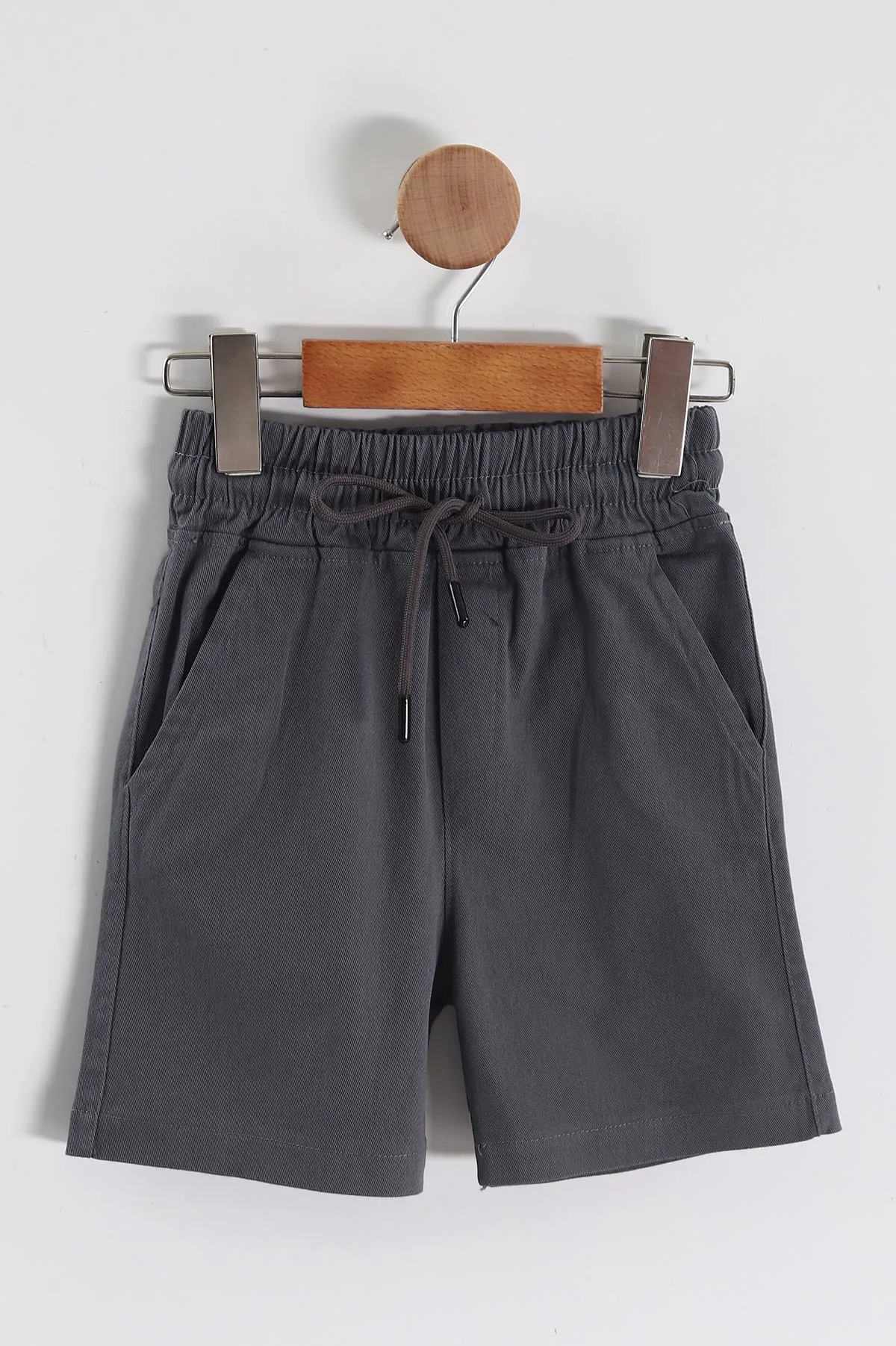 Bebe Mavisi (3-10 Yaş) Design Baskılı Gabardin Şortlu Erkek Çocuk Yazlık Takım 443638