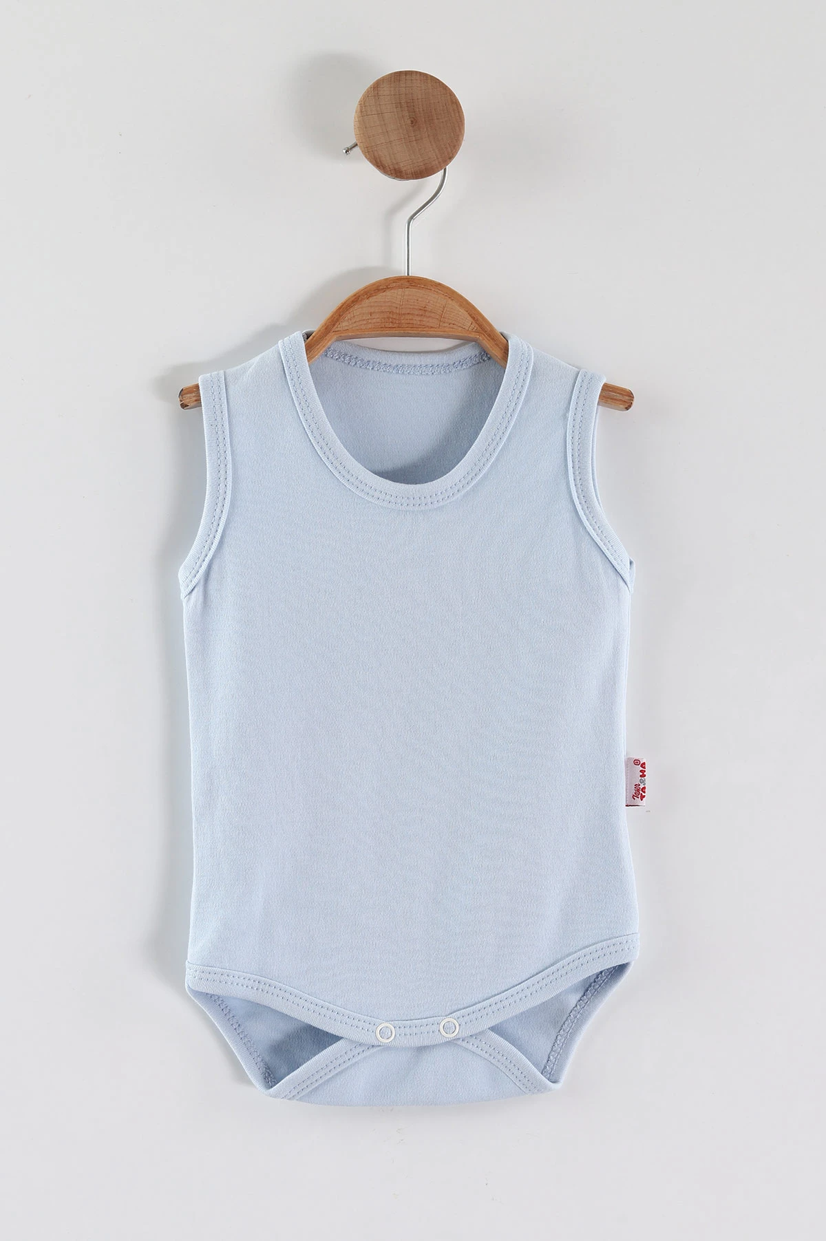 Bebe Mavisi ( 3-12 Ay) Sıfır Kol Düz Bebek&Çocuk Çıtçıtlı Badi 467342