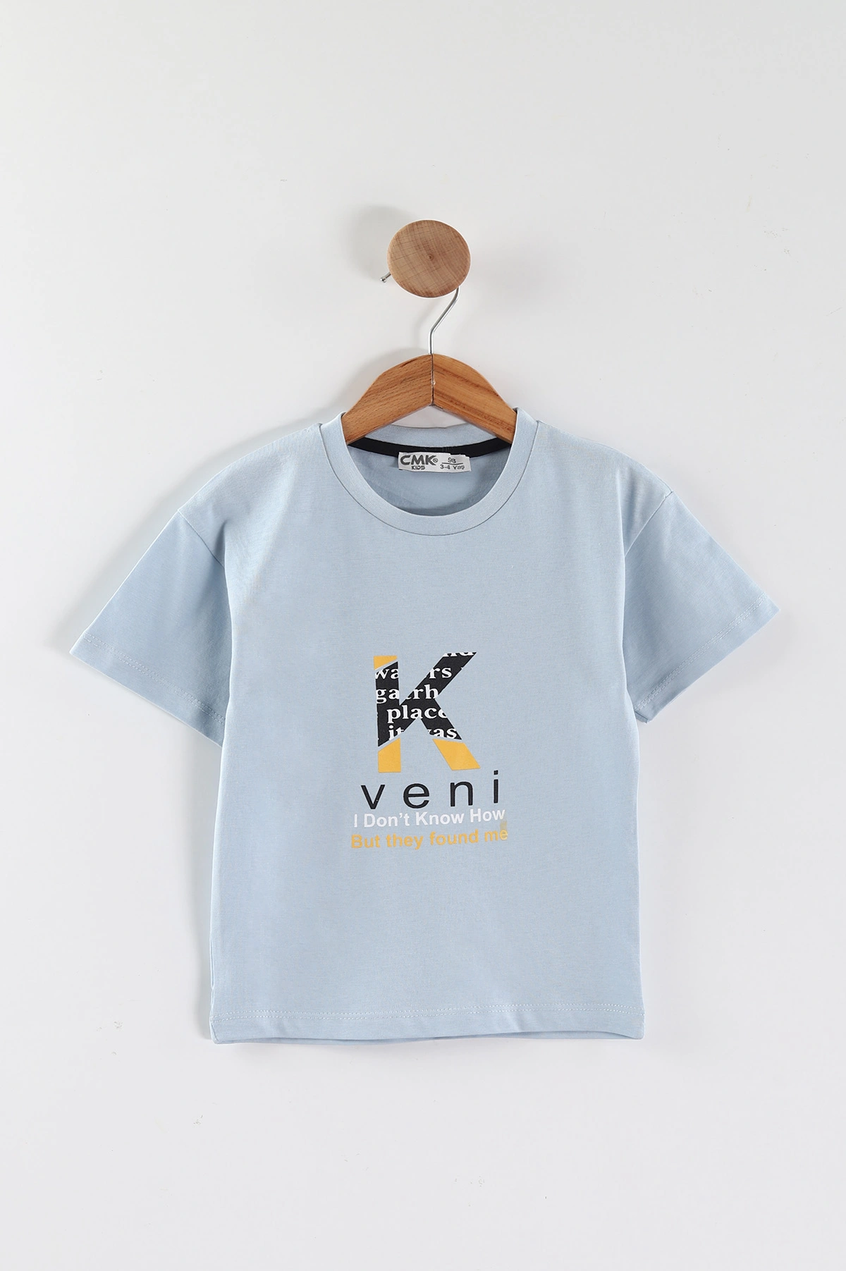 Bebe Mavisi (3-12 Yaş)K Baskılı Erkek Çocuk Tişört 447170