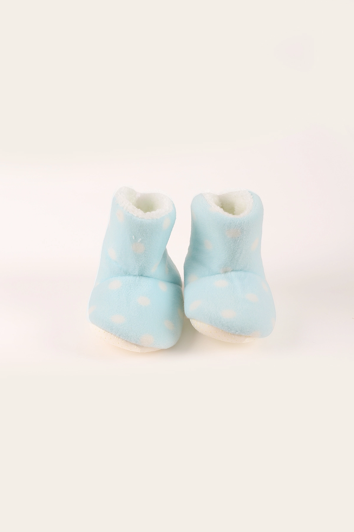 Bebe Mavisi (3-6 Ay)Puantiye Desen Angora Bebek Panduf 412588