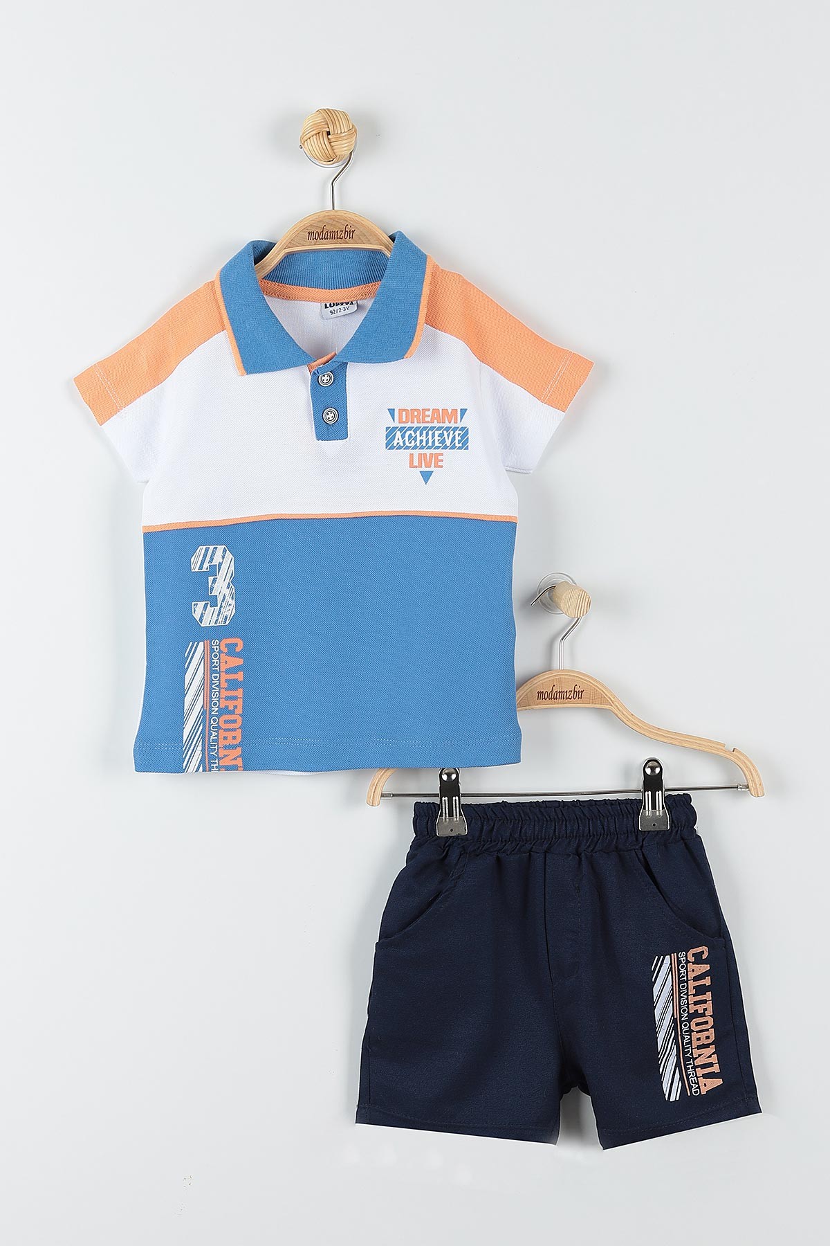 Bebe Mavisi (3-6 Yaş) Baskılı Erkek Çocuk İkili Takım 175228