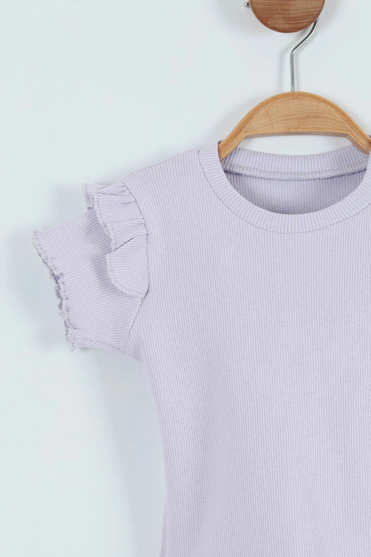 Bebe Mavisi (3-9 Ay) Kol Fırfırlı Fitilli Kız Bebek Takım 264741