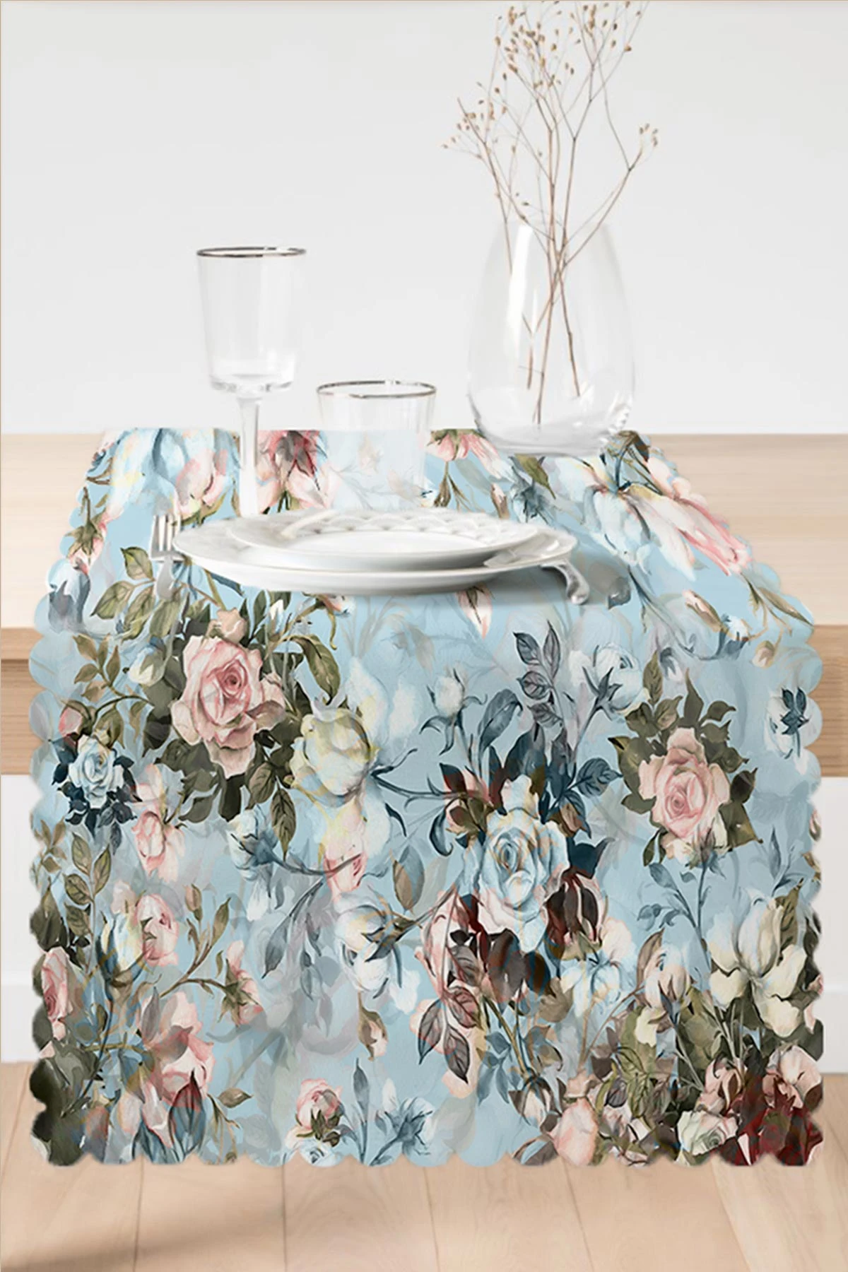 Bebe Mavisi 45x140 Dijital Baskılı Özel Tasarım Modern Runner 230947