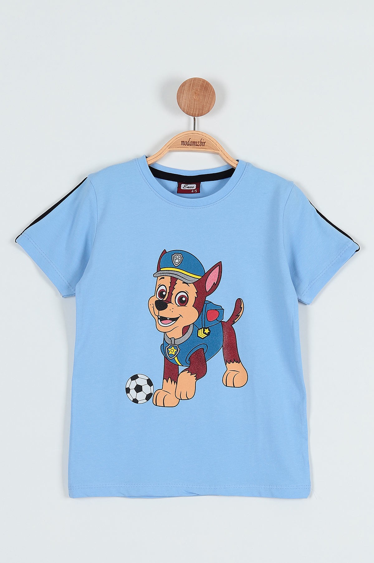 Bebe Mavisi (5-8 Yaş) Köpek Top Baskılı Erkek Çocuk Tişört 185399