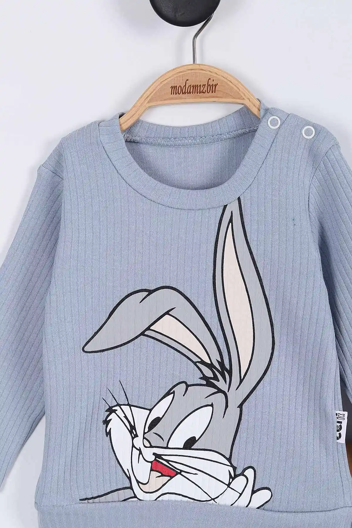 Bebe Mavisi (6-12 Ay) Karakter Baskılı Erkek Bebek Takım  299290