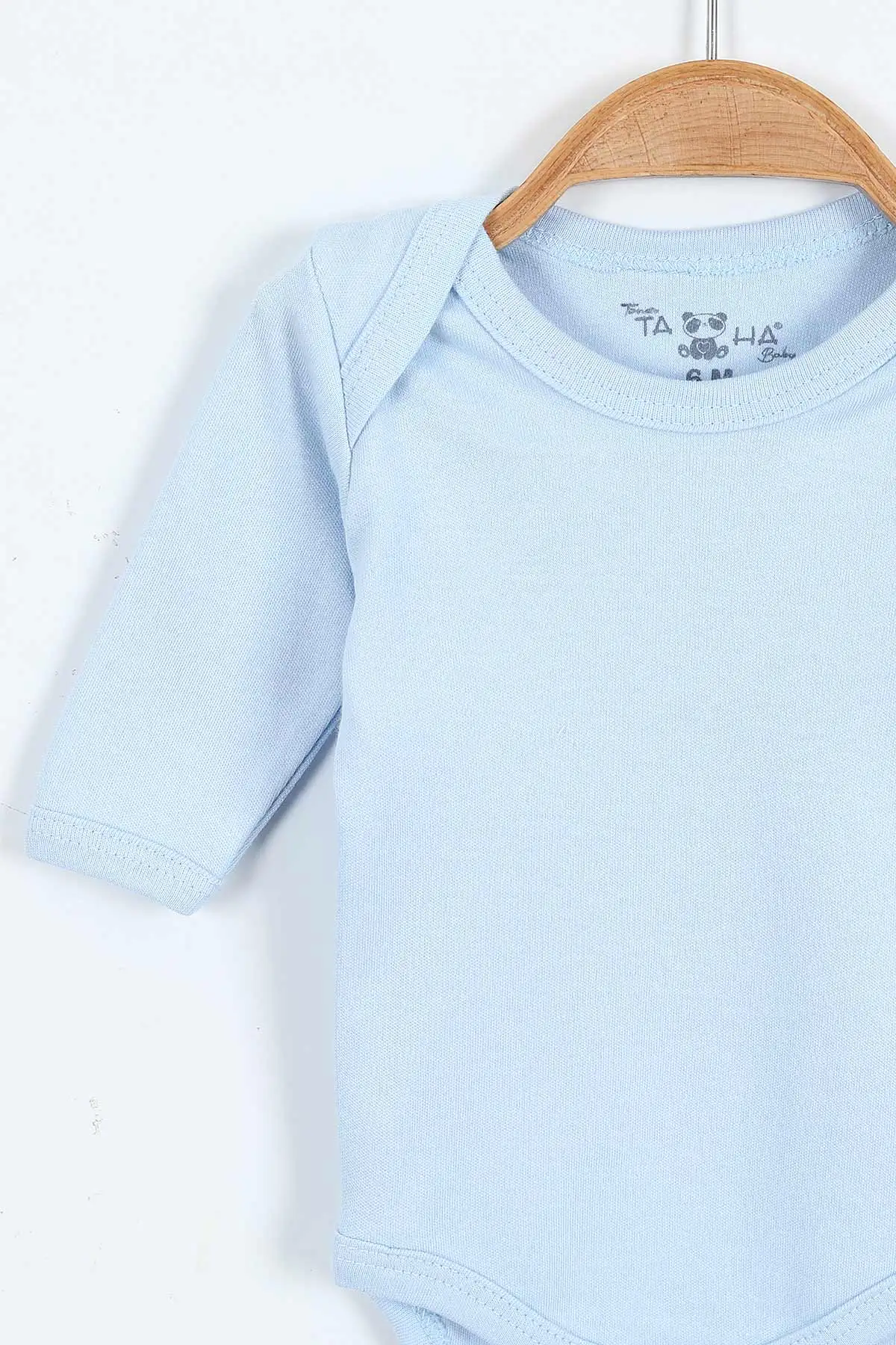 Bebe Mavisi (6-12 Ay ) Uzun Kol Düz Bebek Çıtçıtlı Badi 403647