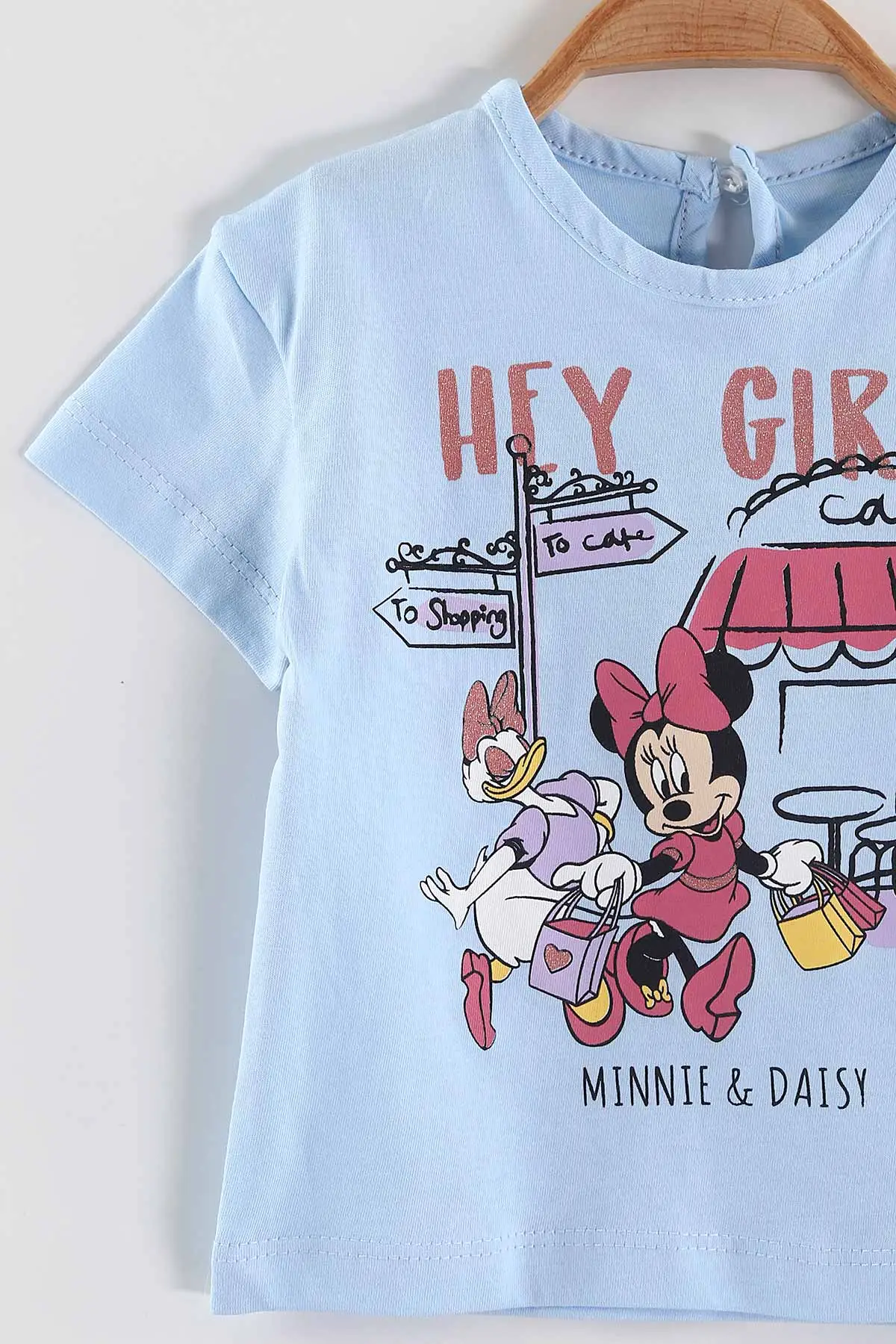 Bebe Mavisi (6-24 Ay)Hey Girls  Baskılı Süprem Kız Bebek  Yazlık Takım 440503