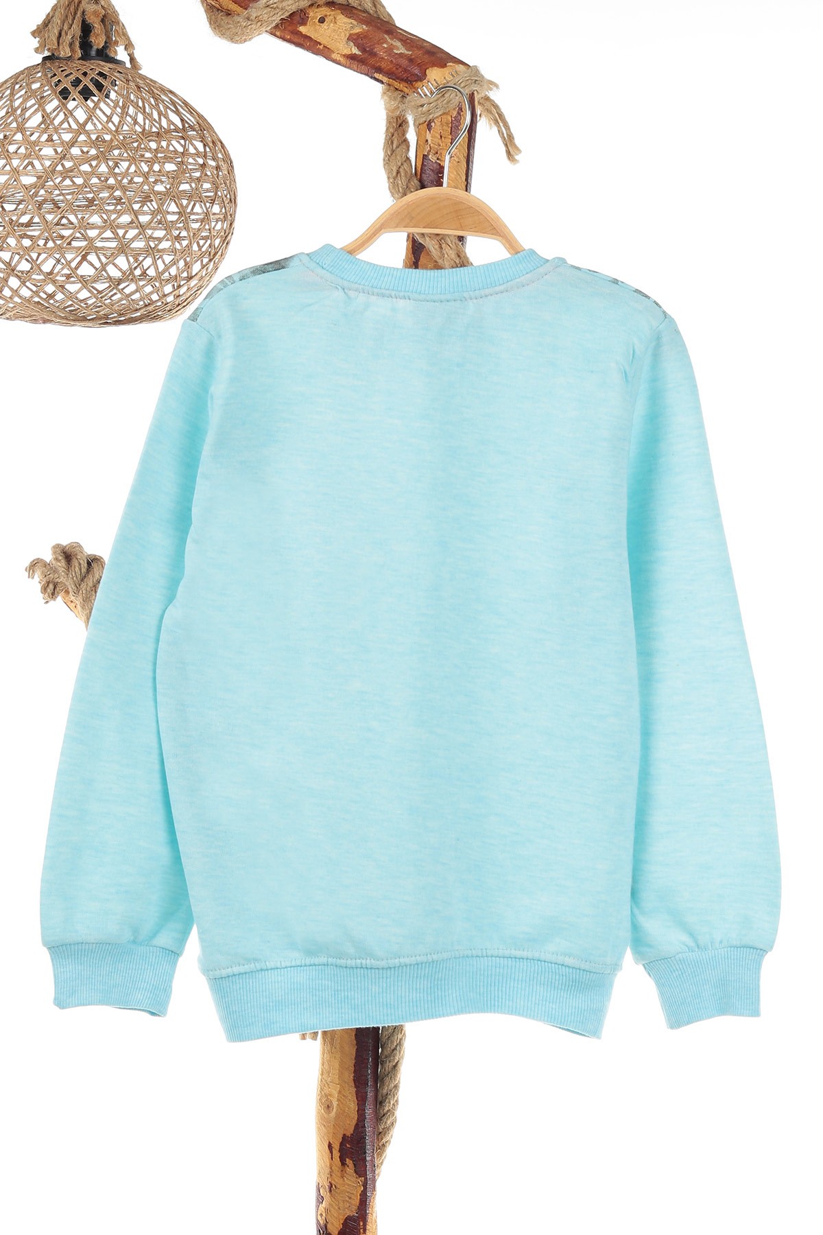 Bebe Mavisi (8-12 yaş) Harf Baskılı İki İp Şardonlu Erkek Çocuk Sweat 139534