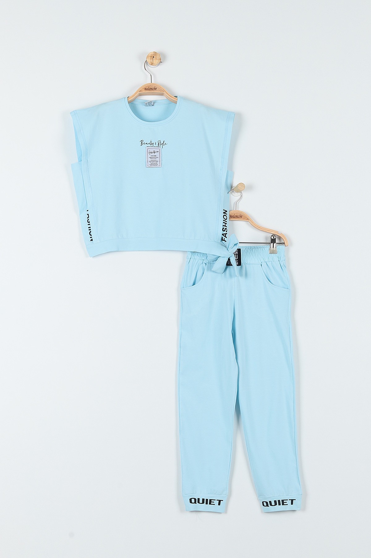 Bebe Mavisi (9-12 Yaş) Fashıon Baskılı Kız Çocuk Takım 180783