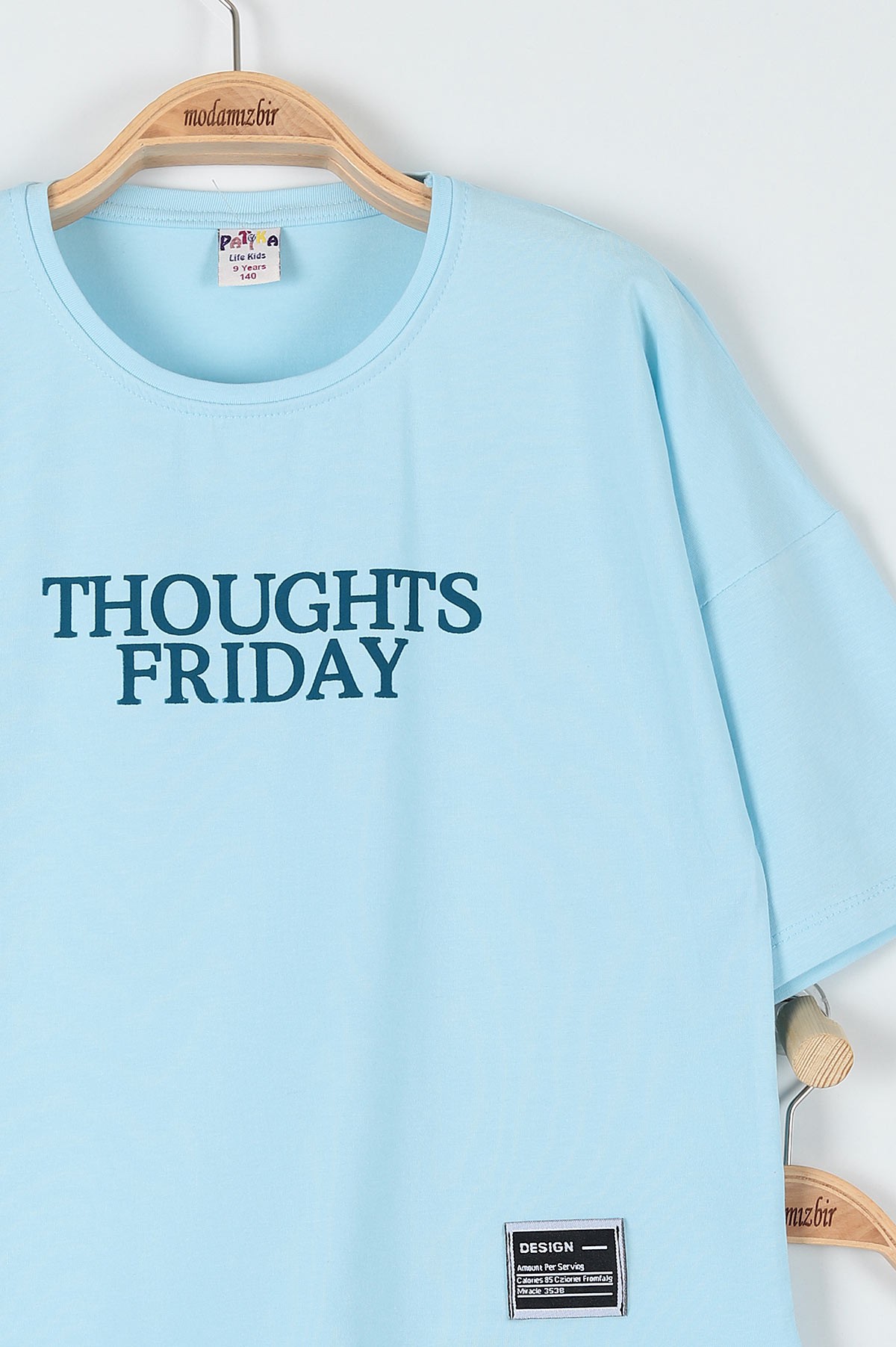 Bebe Mavisi (9-12 Yaş) Thoughts Frıday Baskılı Kız Çocuk Takım 180797