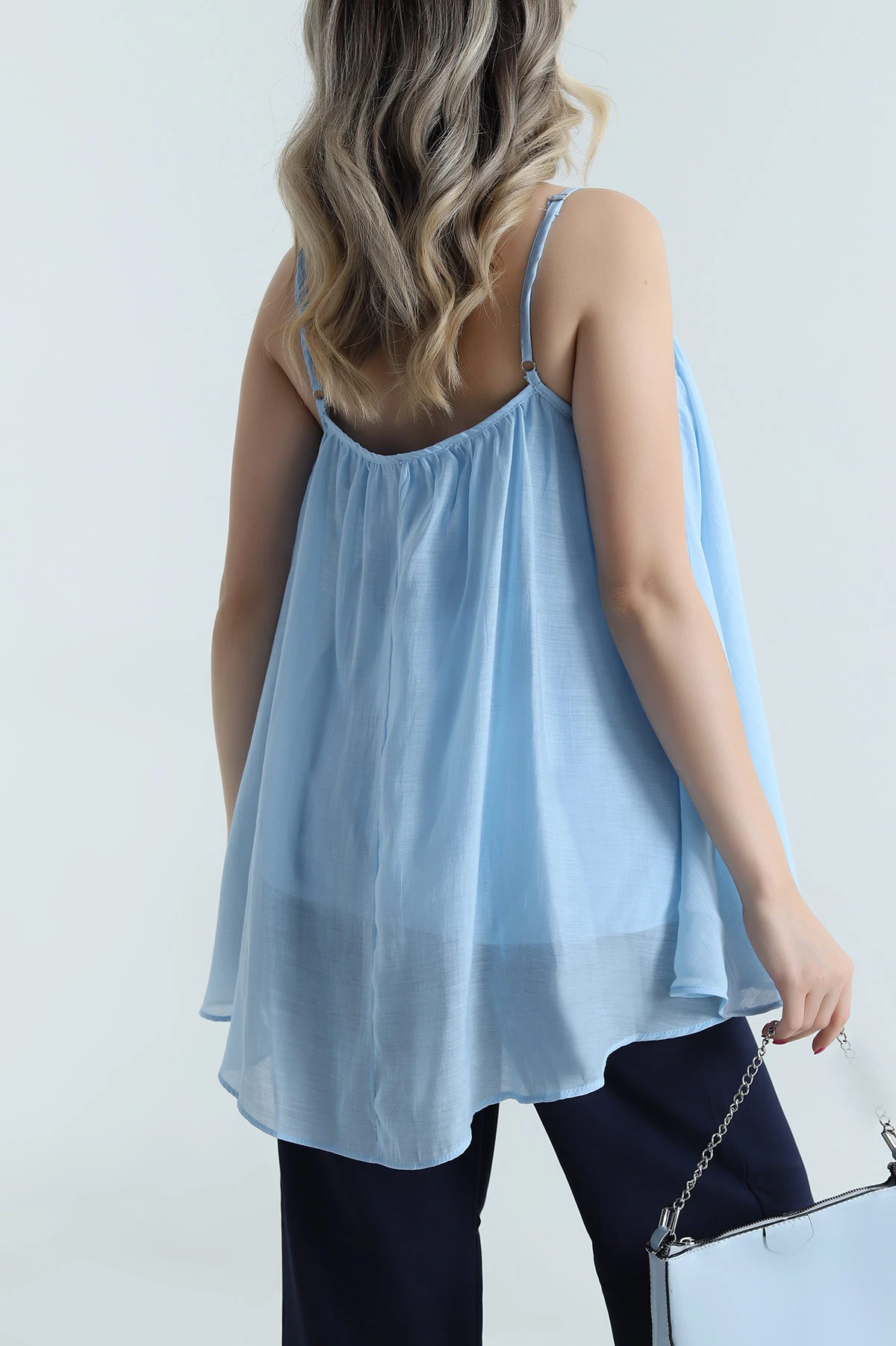 Bebe Mavisi Astarlı Tensel Modal Kadın Bluz 484066