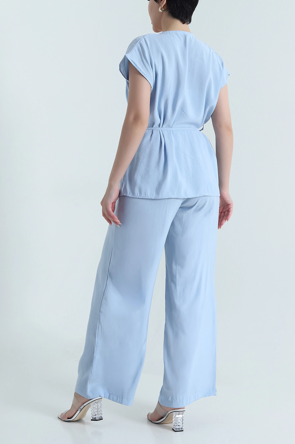 Bebe Mavisi Bağcıklı Modal Kadın İkili Takım 470850