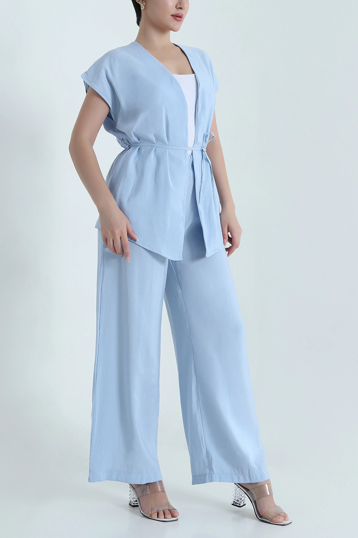 Bebe Mavisi Bağcıklı Modal Kadın İkili Takım 470850
