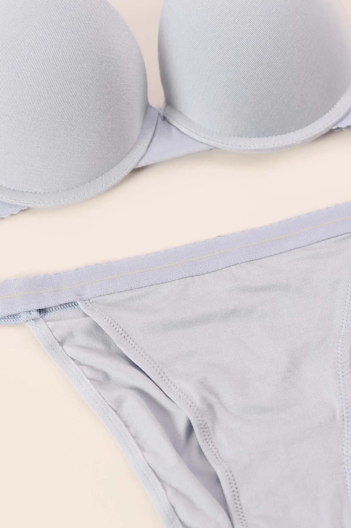 Bebe Mavisi Bambu Spor Model Destekli Sütyen Takım 384833