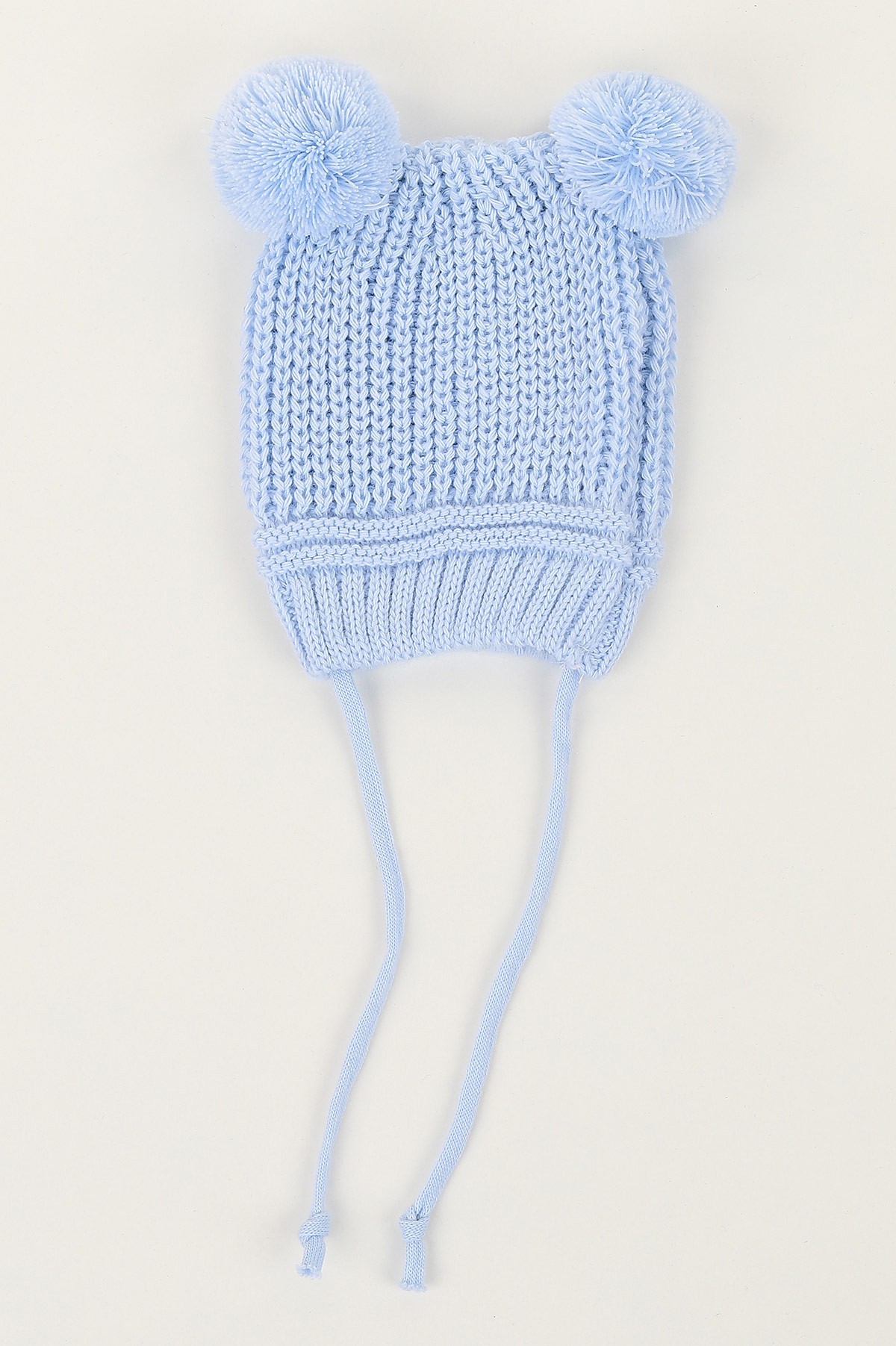 Bebe Mavisi ( Bere: 20 cm) Çift Ponponlu Bere 144856