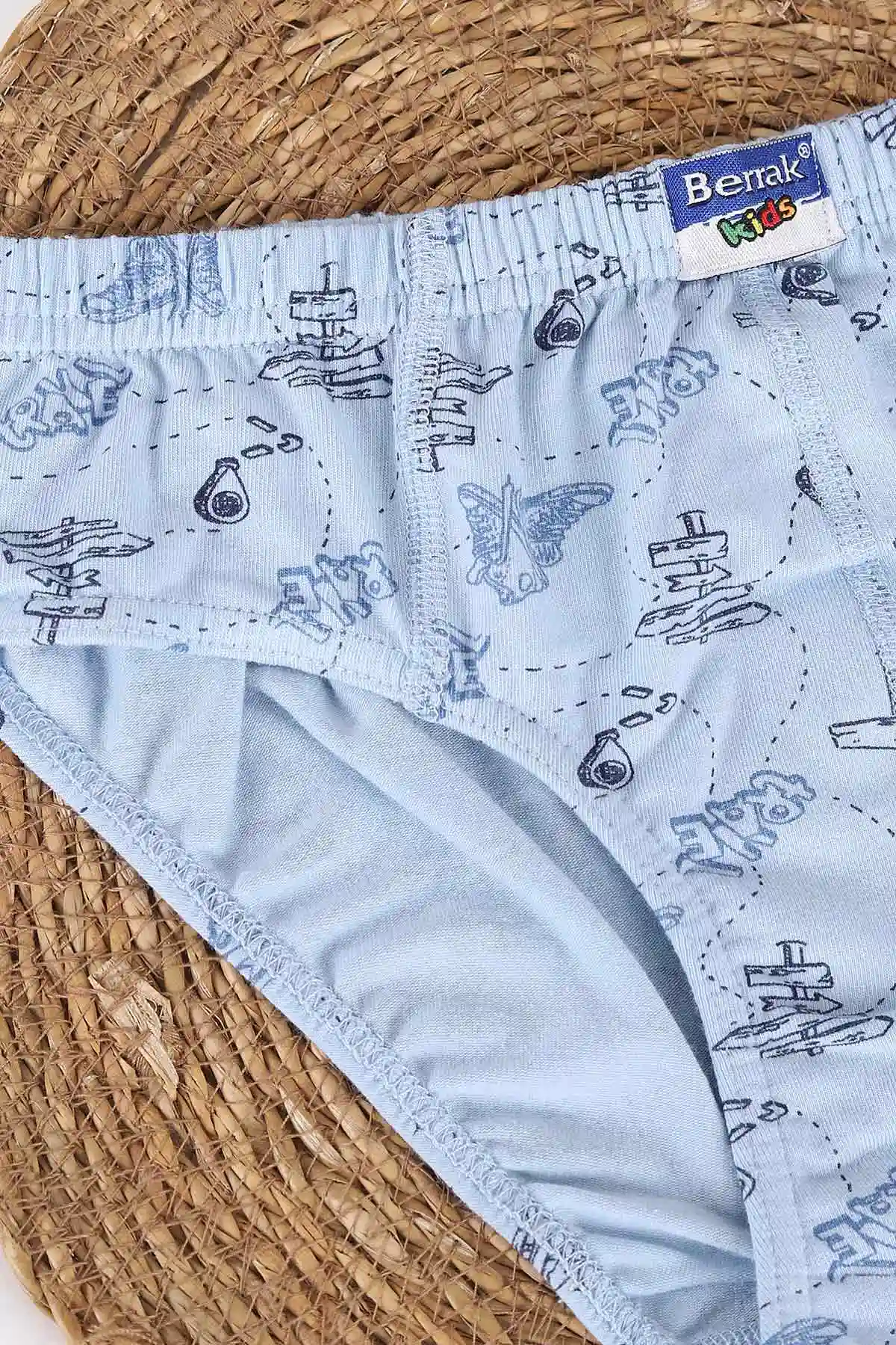 Bebe Mavisi Berrak ( 10-11 Yaş ) Baskılı Erkek Çocuk Boxer 460746