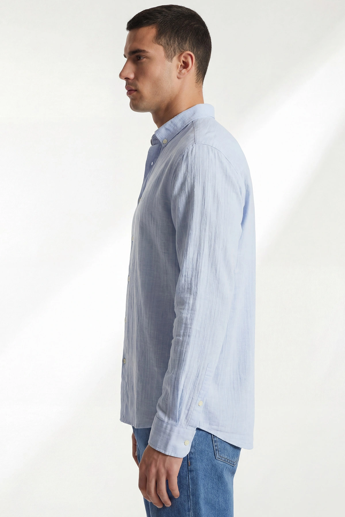 Bebe Mavisi Bohem Kumaş Erkek Gömlek 435822