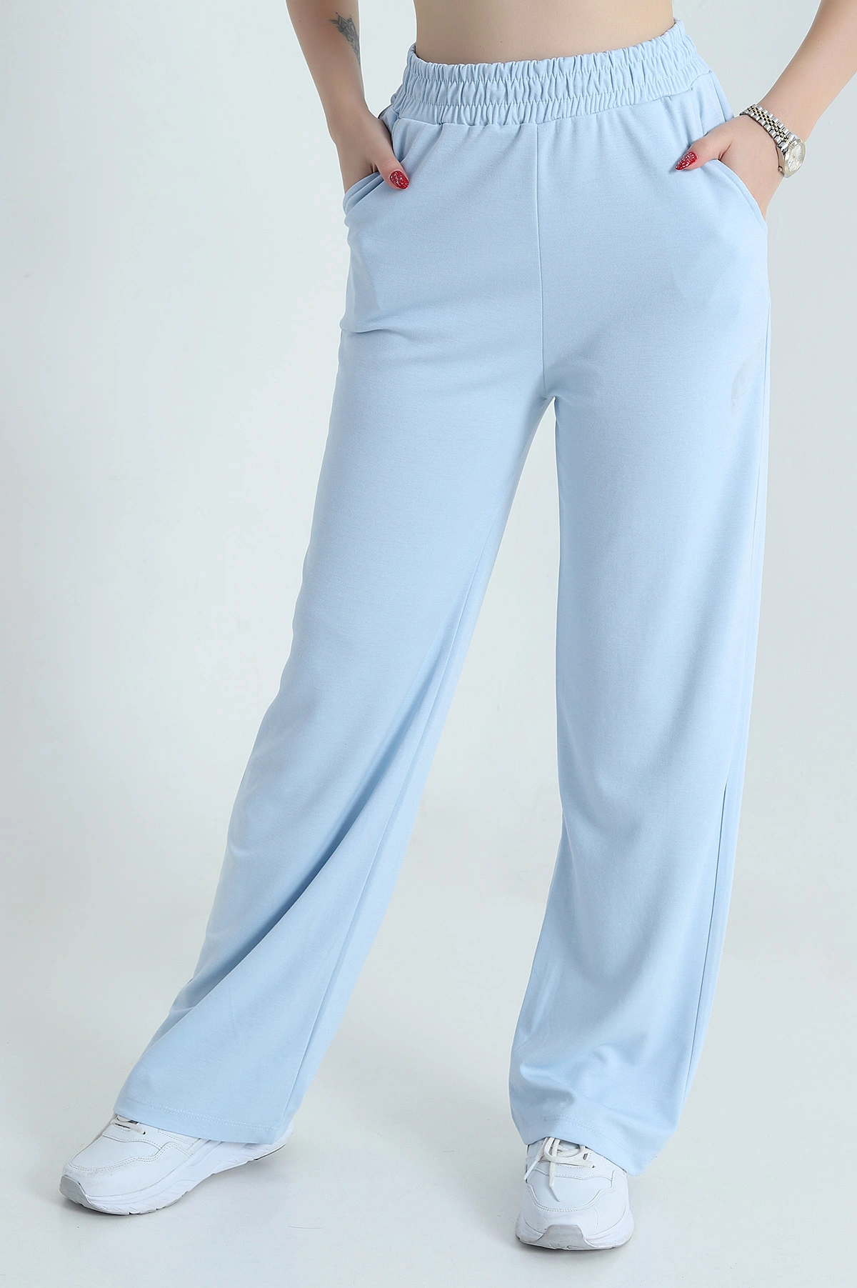 Bebe Mavisi Cepli Bel Lastikli Oysho Kadın Pantolon 472582