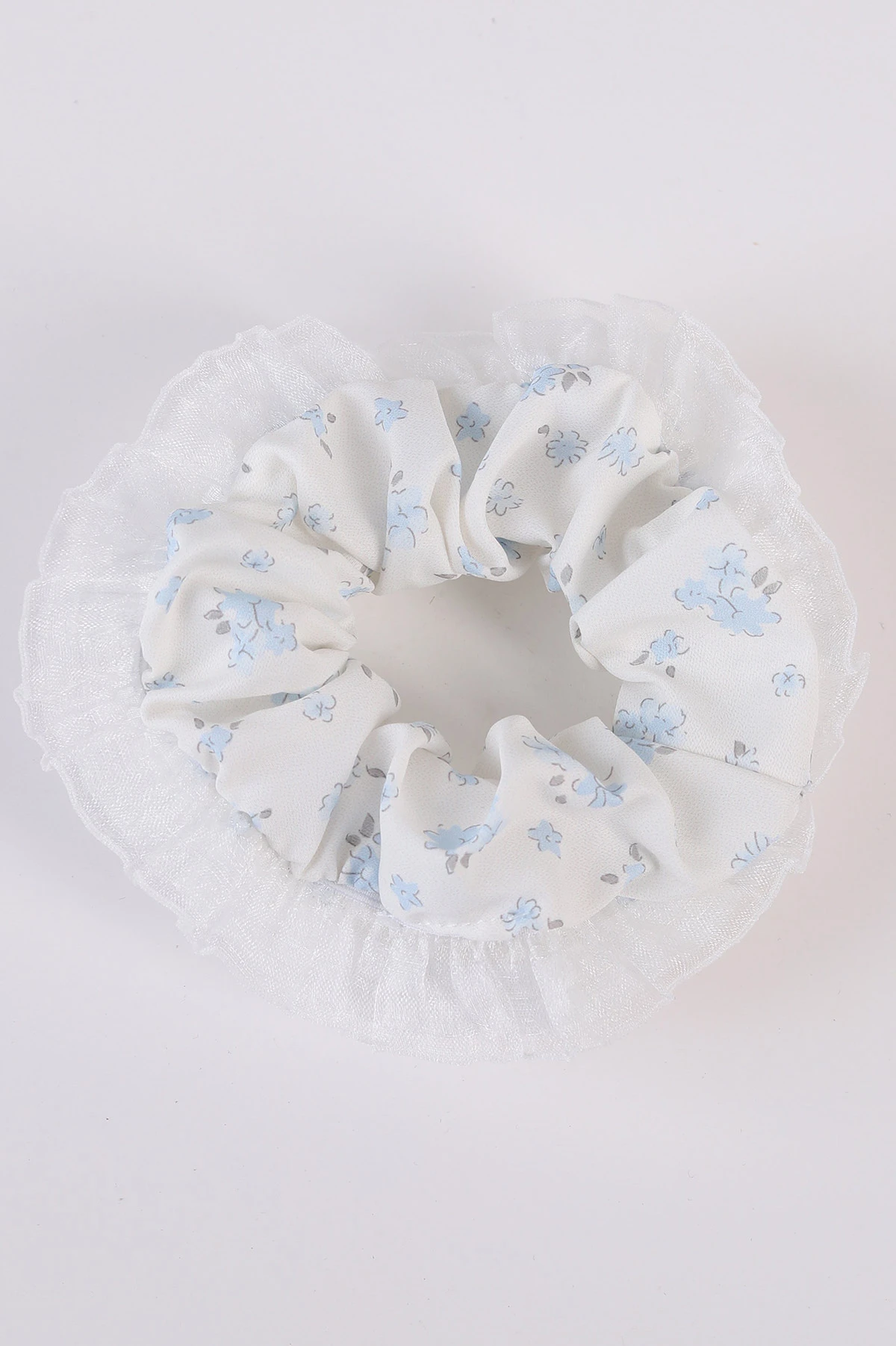 Bebe Mavisi Çiçek Baskılı Simit Toka 486174