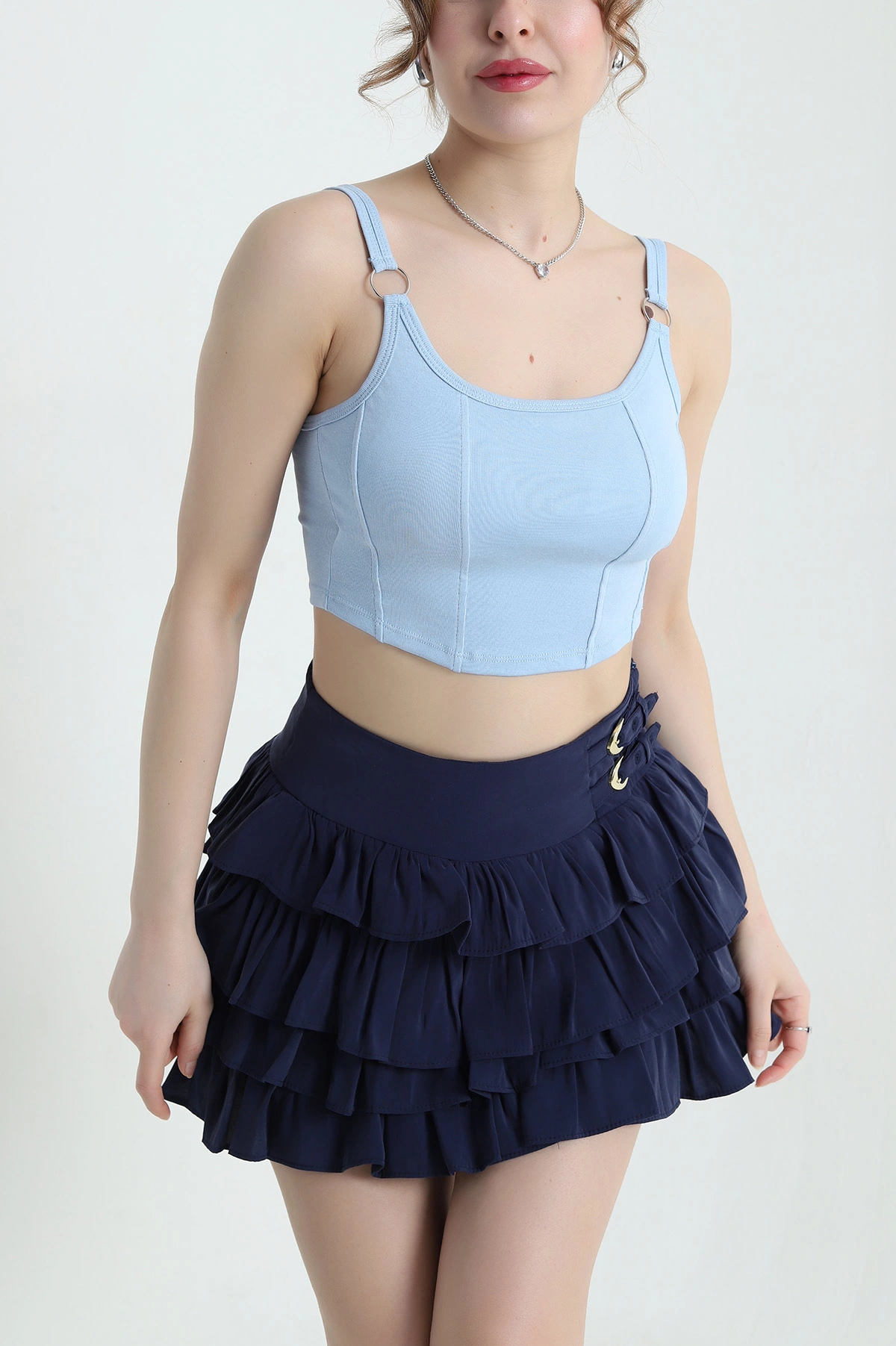 Bebe Mavisi Destekli Ribana Kadın Büstiyer 434663
