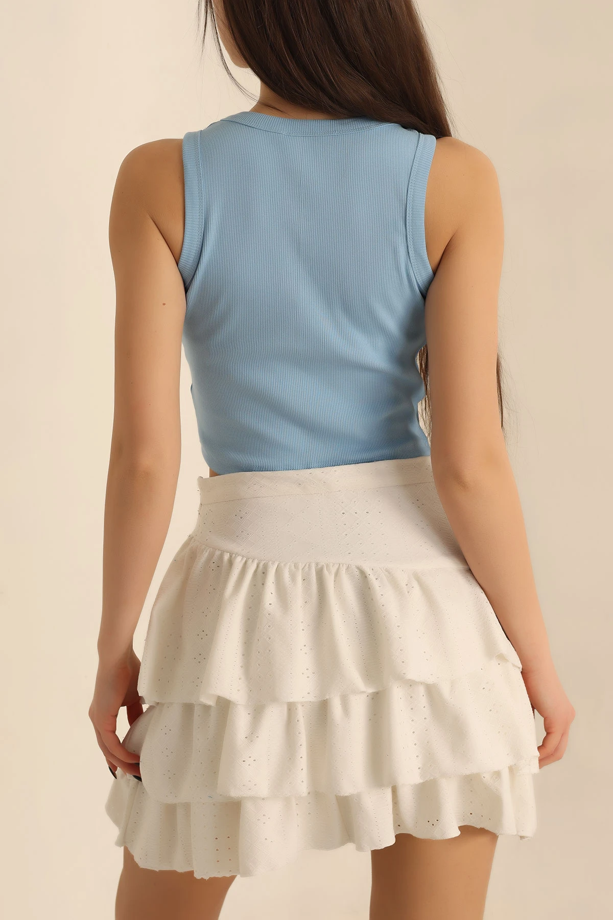 Bebe Mavisi Fitilli Likralı Atlet 245407