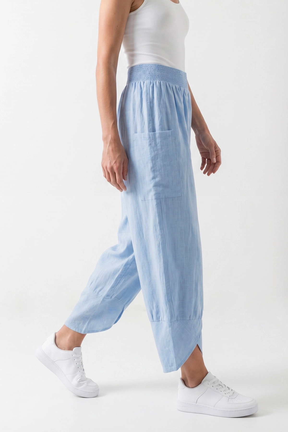 Bebe Mavisi Flam Keten Kadın Pantolon 450810