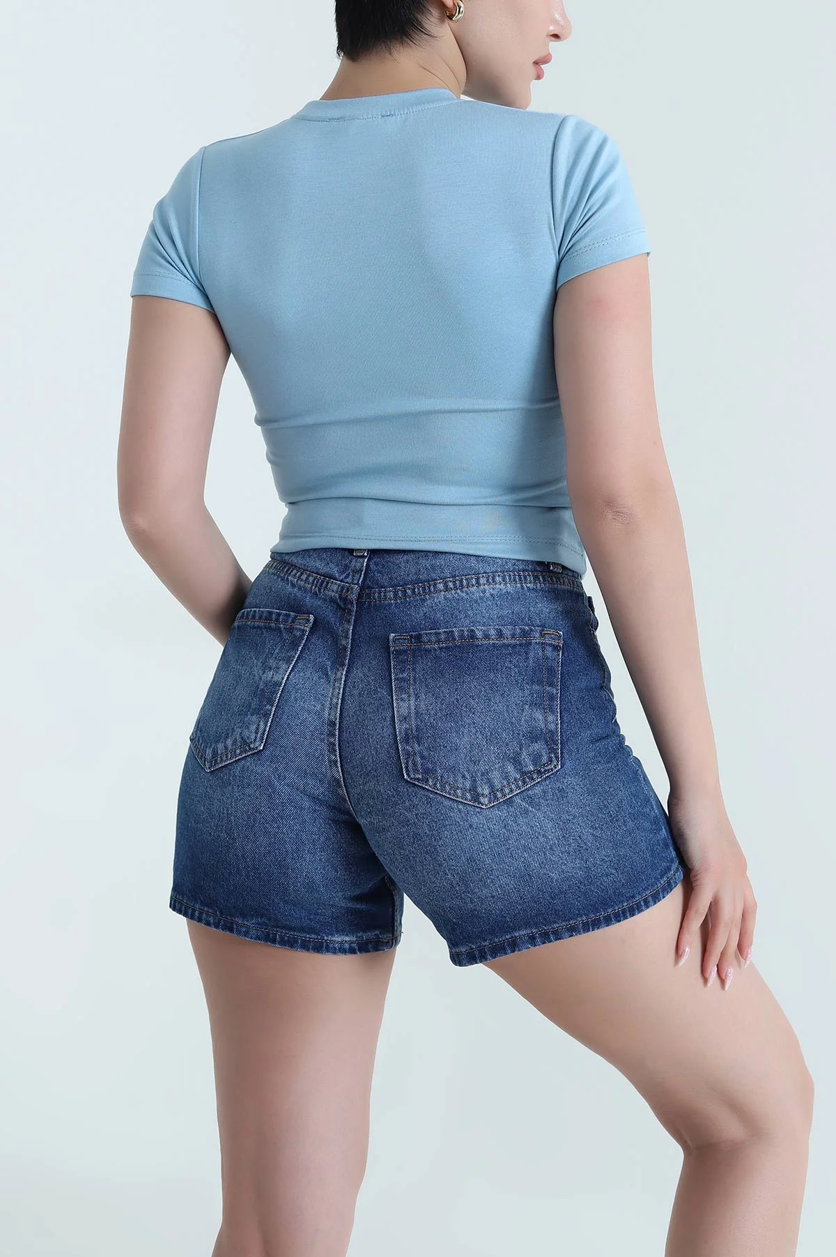 Bebe Mavisi Gold Düğmeli Oysho Kadın Bluz 463570