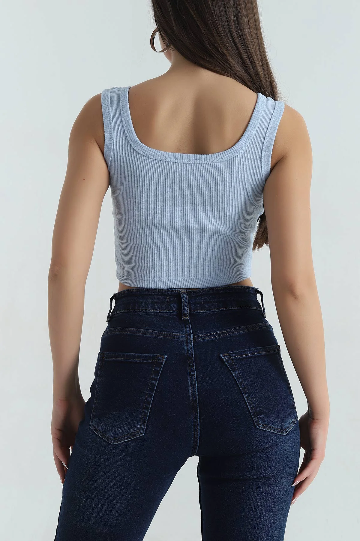 Bebe Mavisi Kare Yaka Crop Atlet 378104