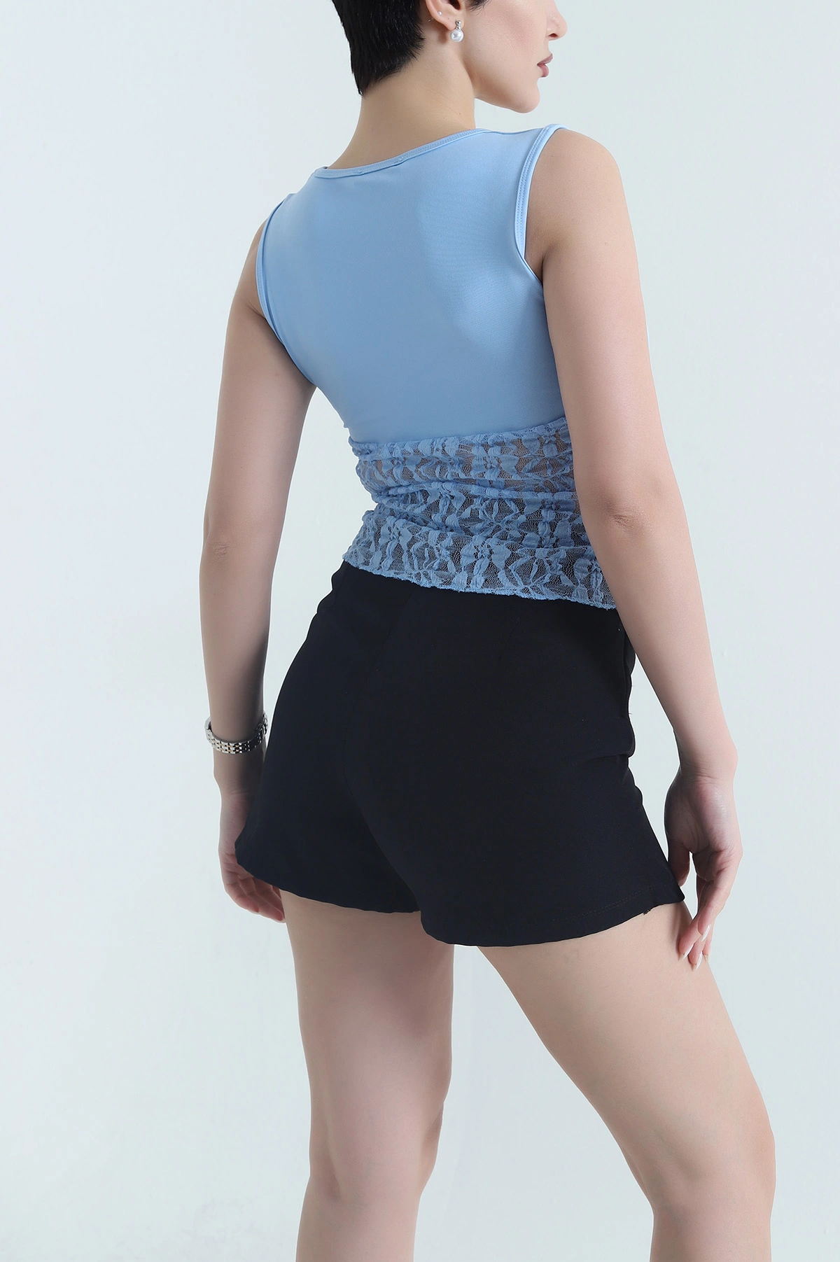 Bebe Mavisi Kolsuz Scuba Kadın Bluz 442923