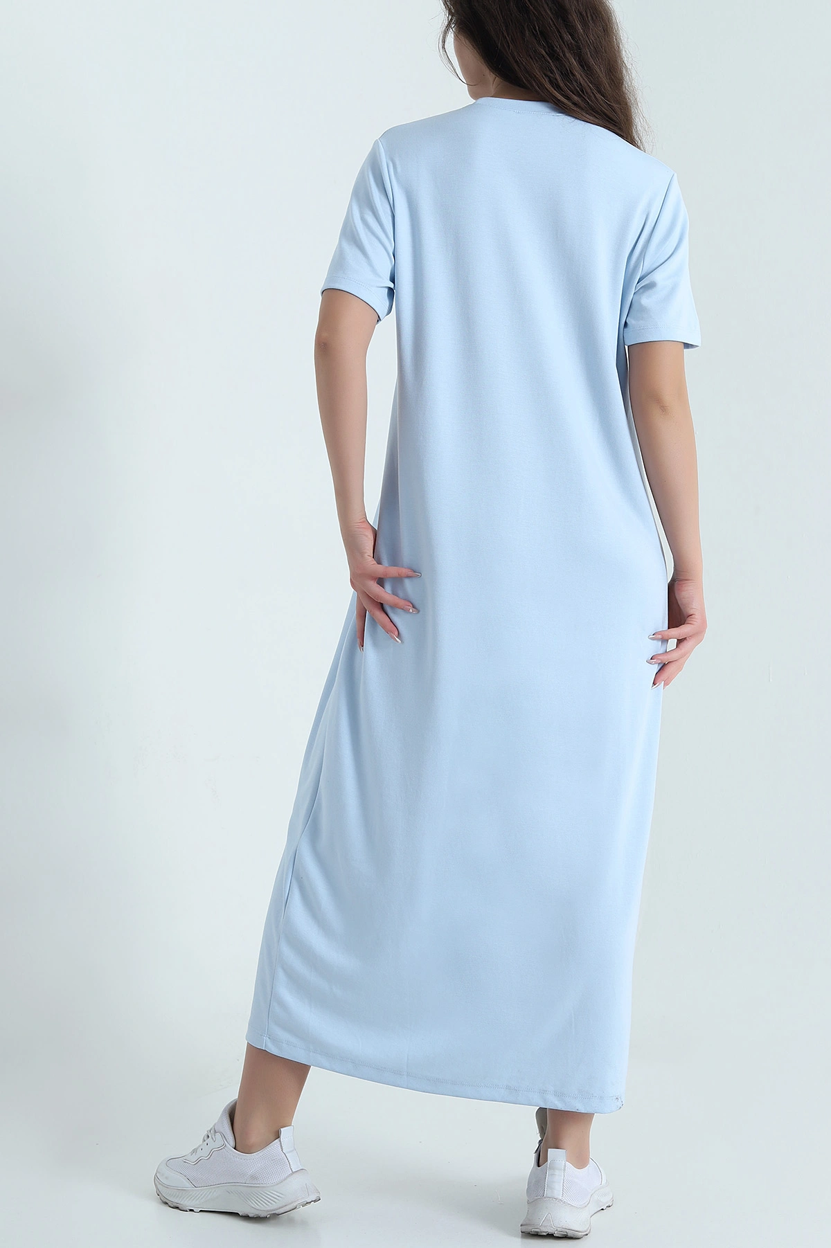Bebe Mavisi Likralı Oysho Kadın Elbise 461588