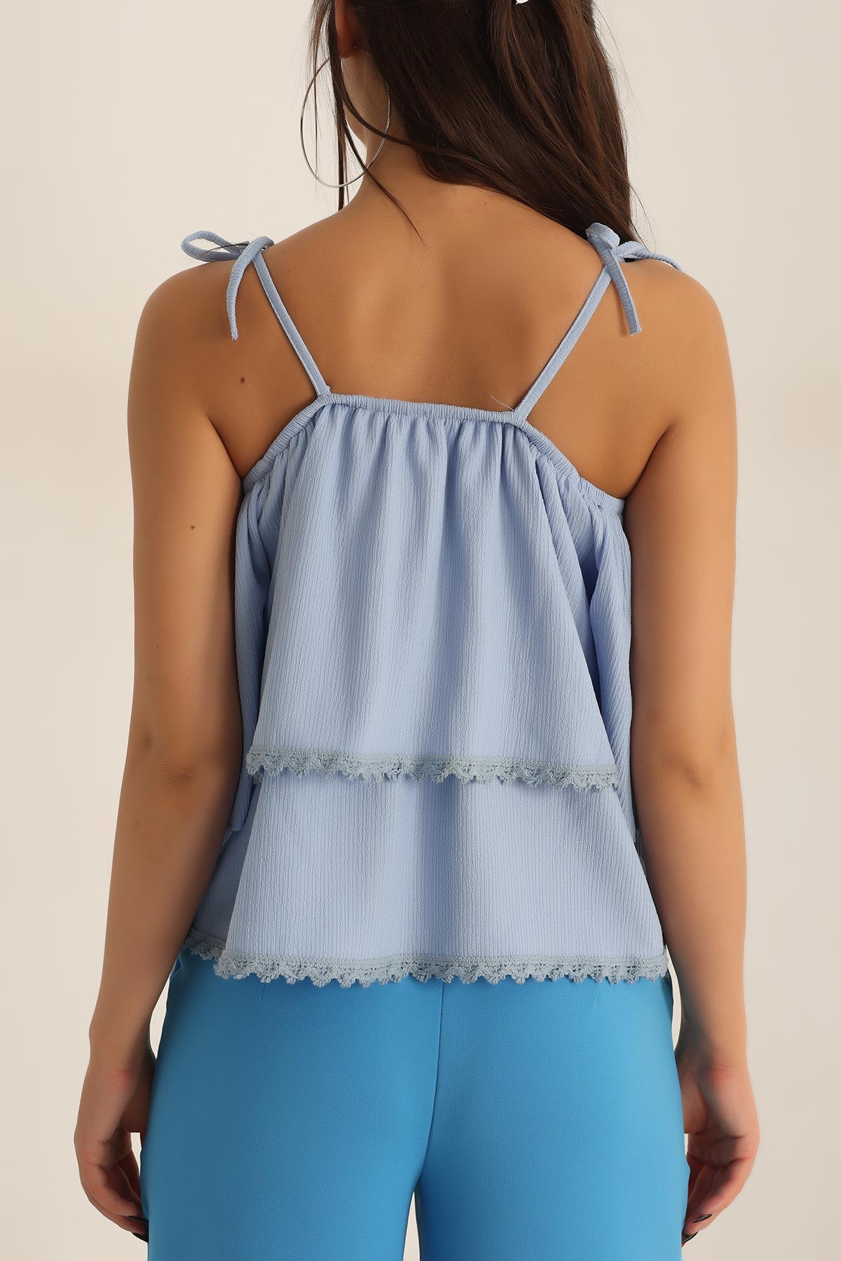 Bebe Mavisi Nakışlı Okyanus Kumaş Bluz 189285