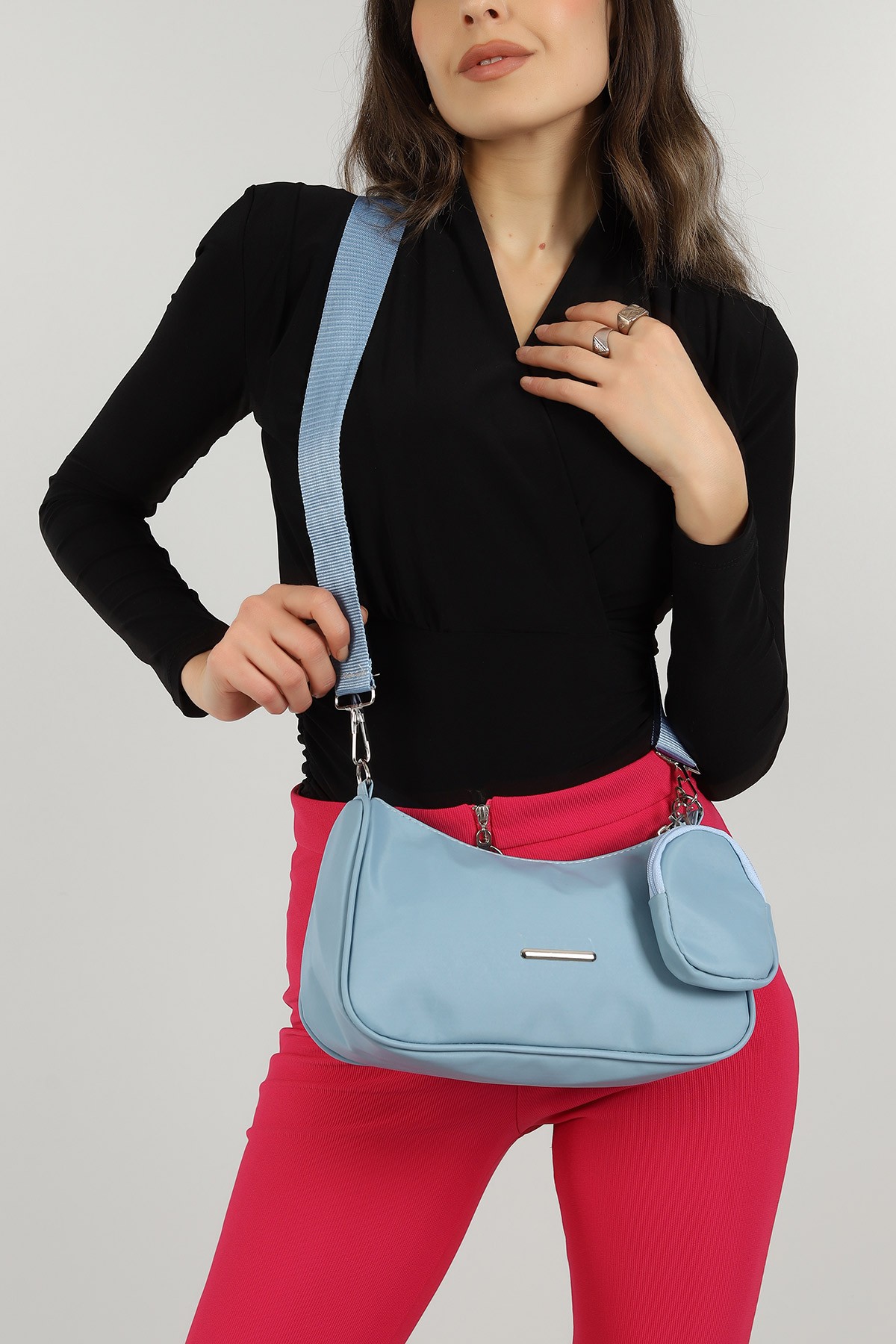 Bebe Mavisi Cüzdanlı Omuz Çantası 144311