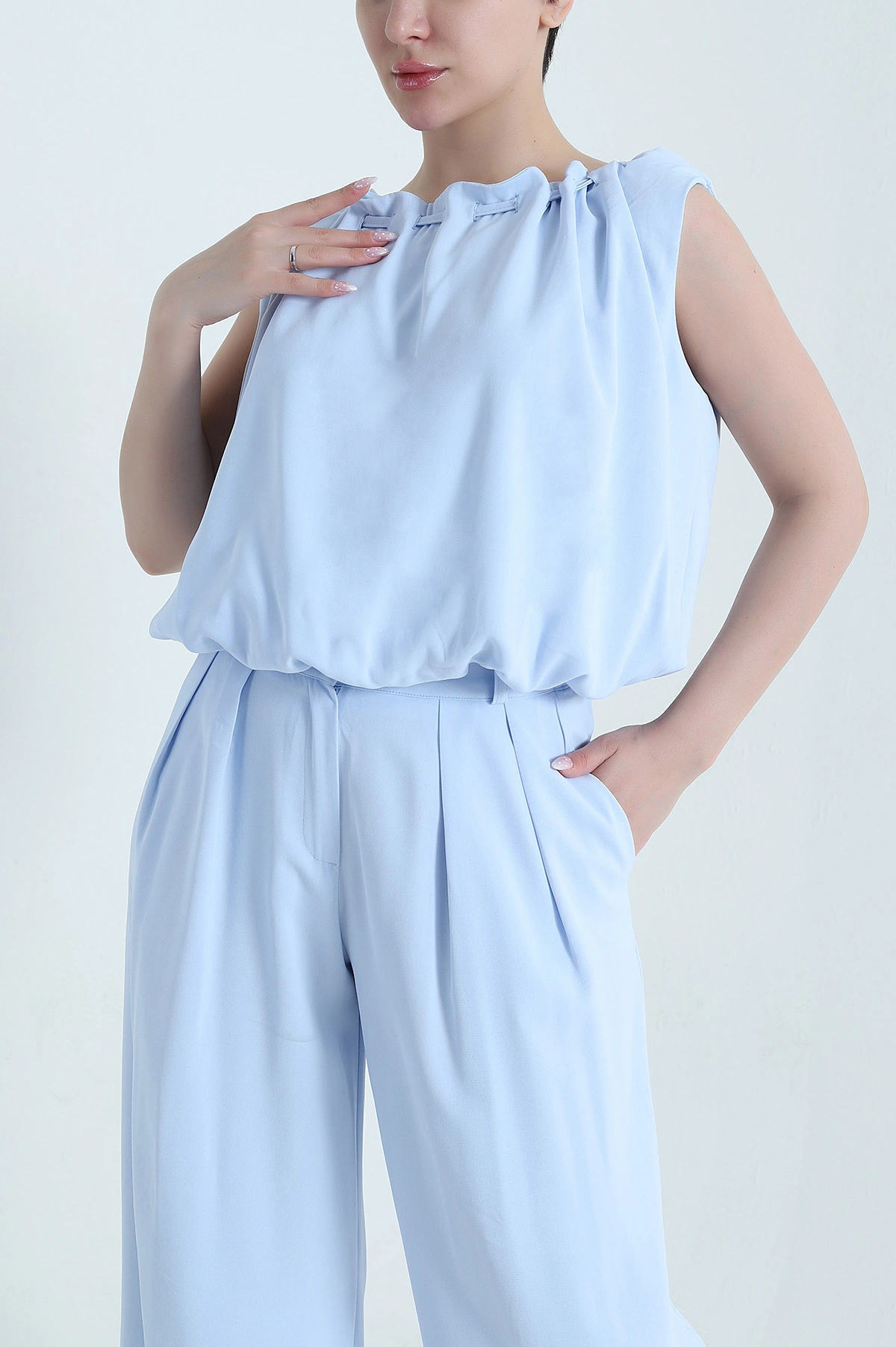 Bebe Mavisi Pantolon Bluz Linda Kadın İkili Takım 460298