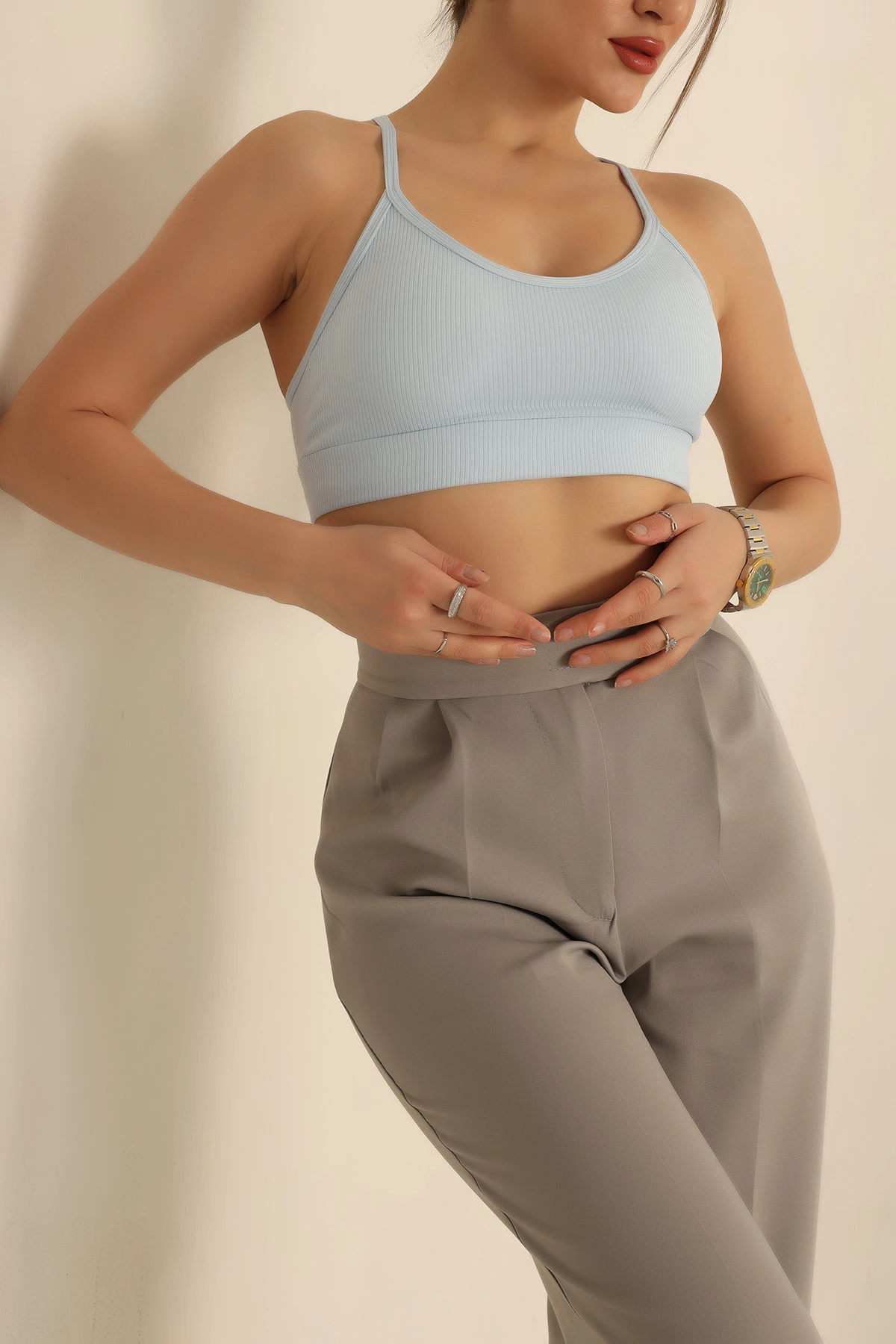 Bebe Mavisi Pedli Likralı Büstiyer 240027