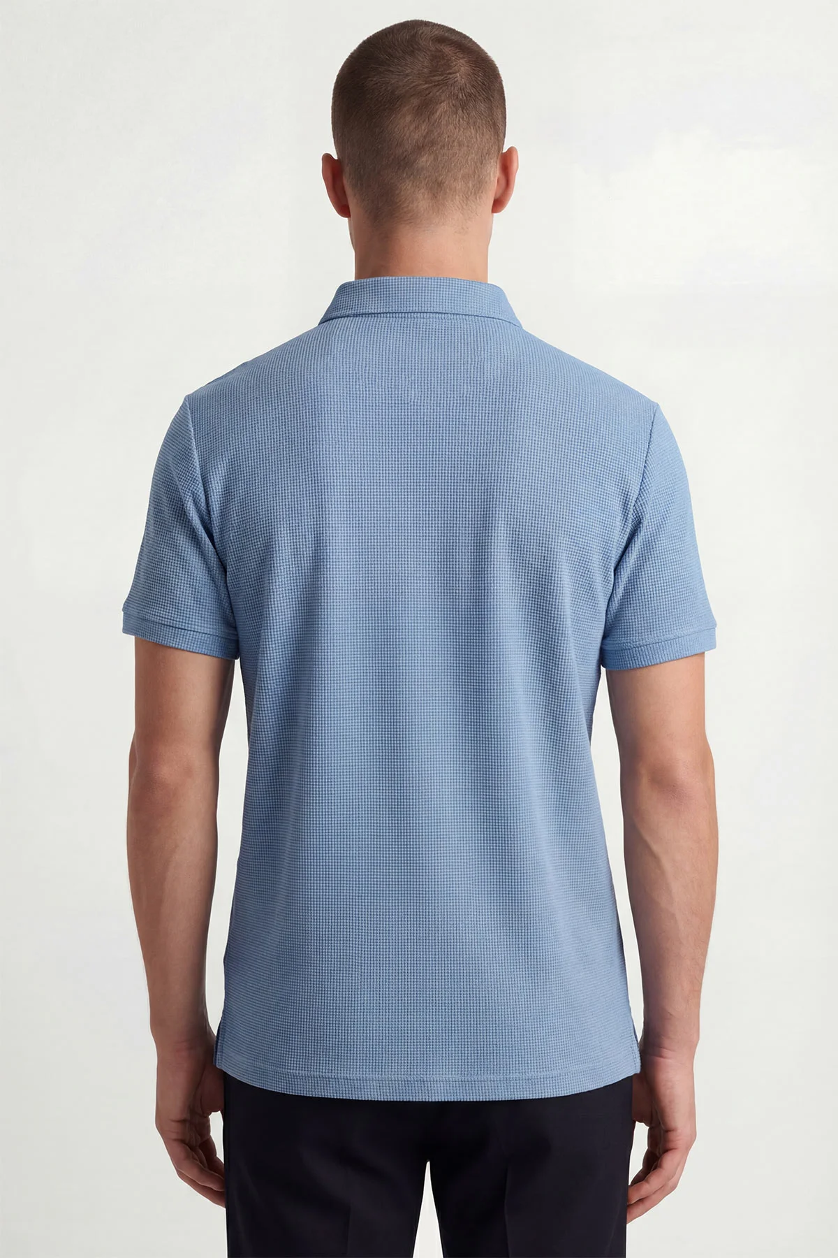 Bebe Mavisi Polo Yaka Likralı Erkek Tişört 433076