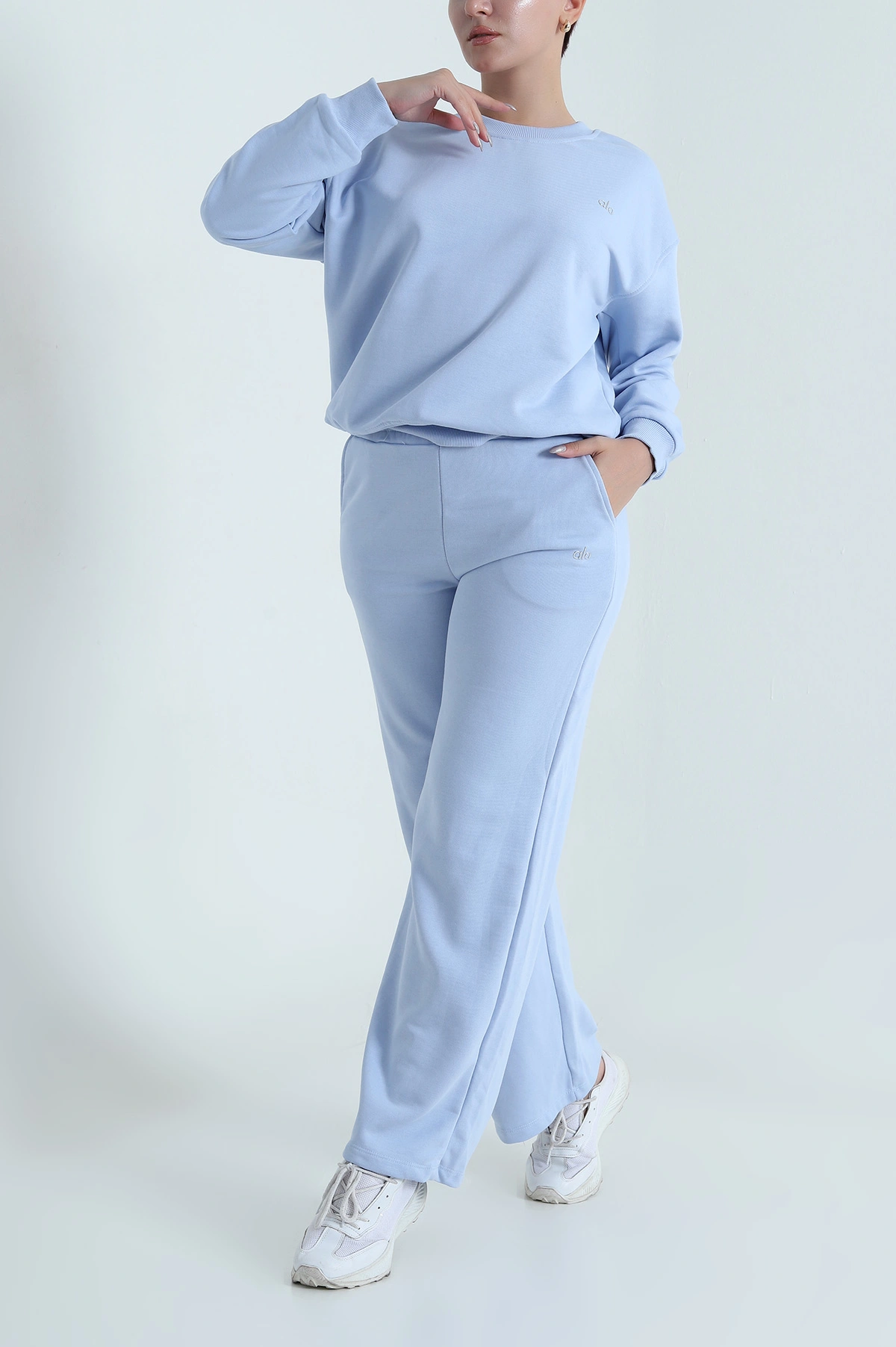 Bebe Mavisi Şardonsuz Üç İp Kadın İkili Takım 483630