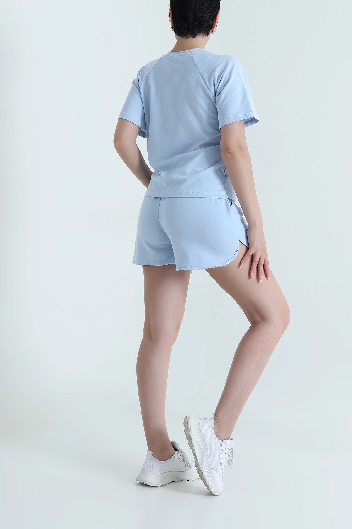 Bebe Mavisi Şortlu Kadın Kristal İkili Takım 465937